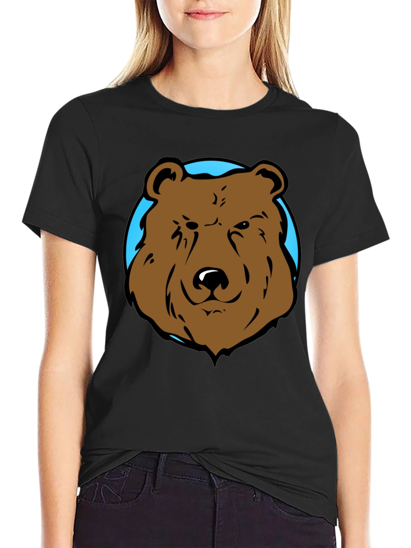 Bear Graphic Black T-Shirt