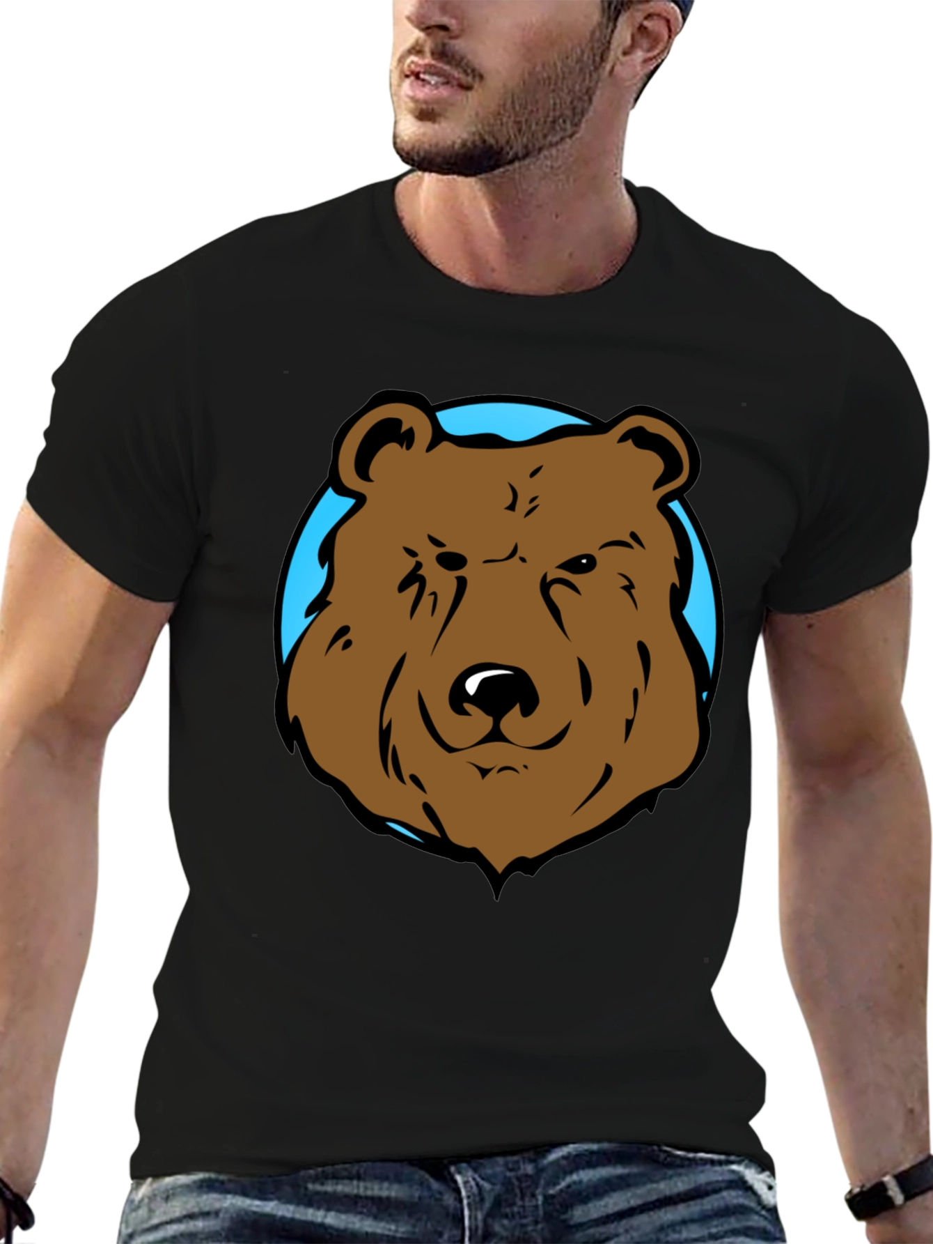Bear Graphic Black T-Shirt