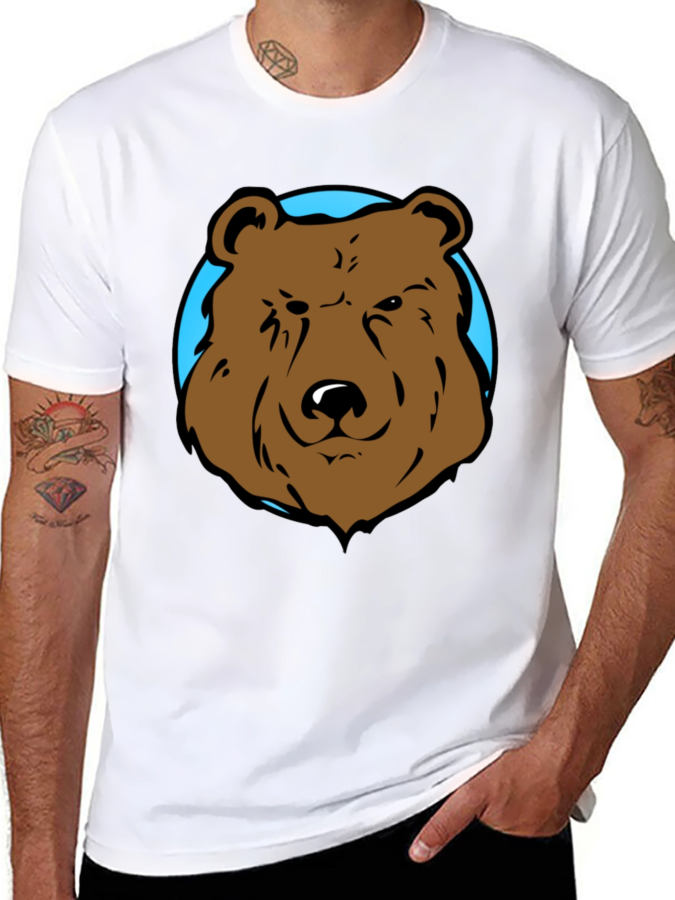 Bear Graphic Black T-Shirt