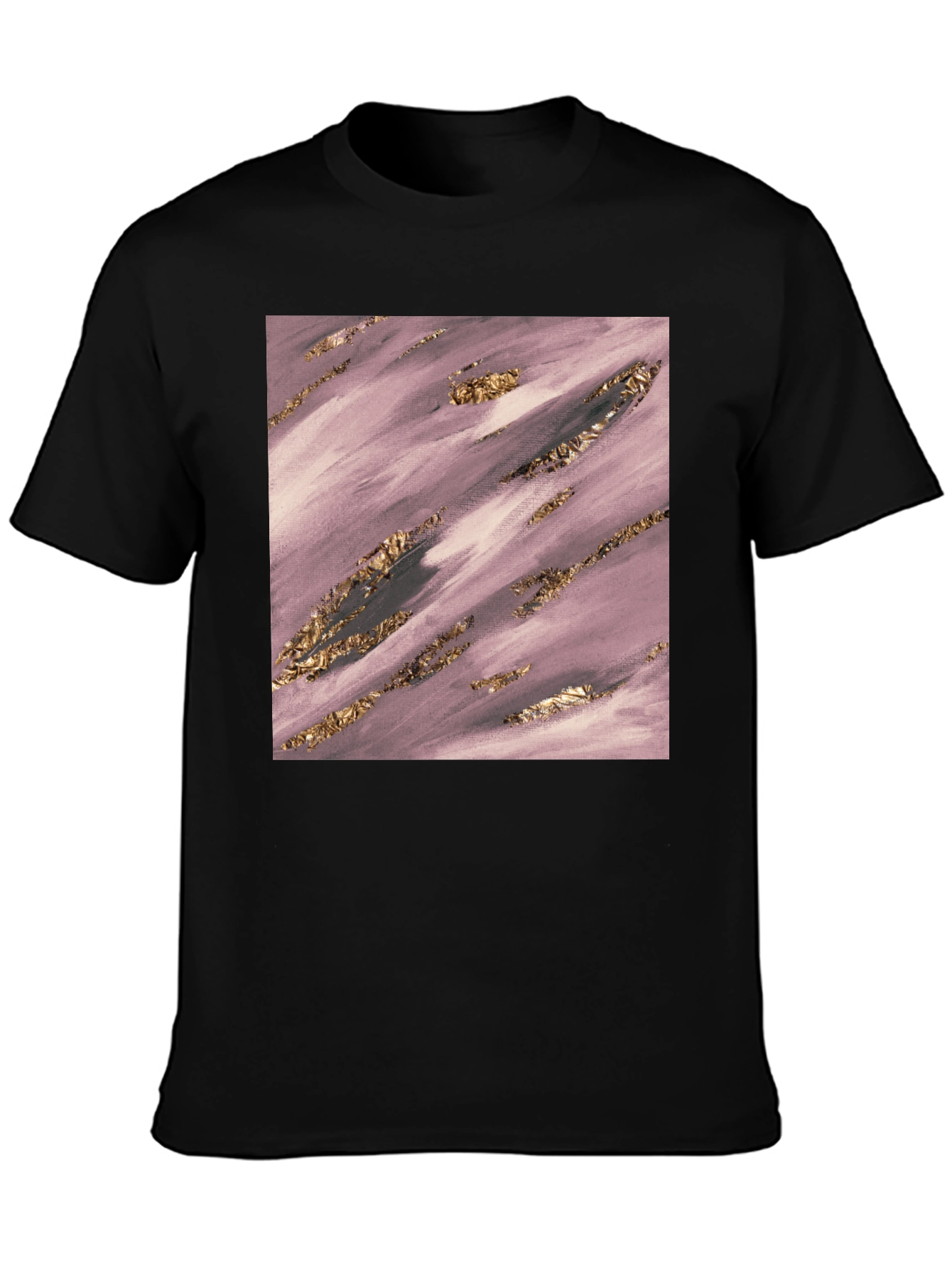 Modern Abstract Art Graphic Tee - Black