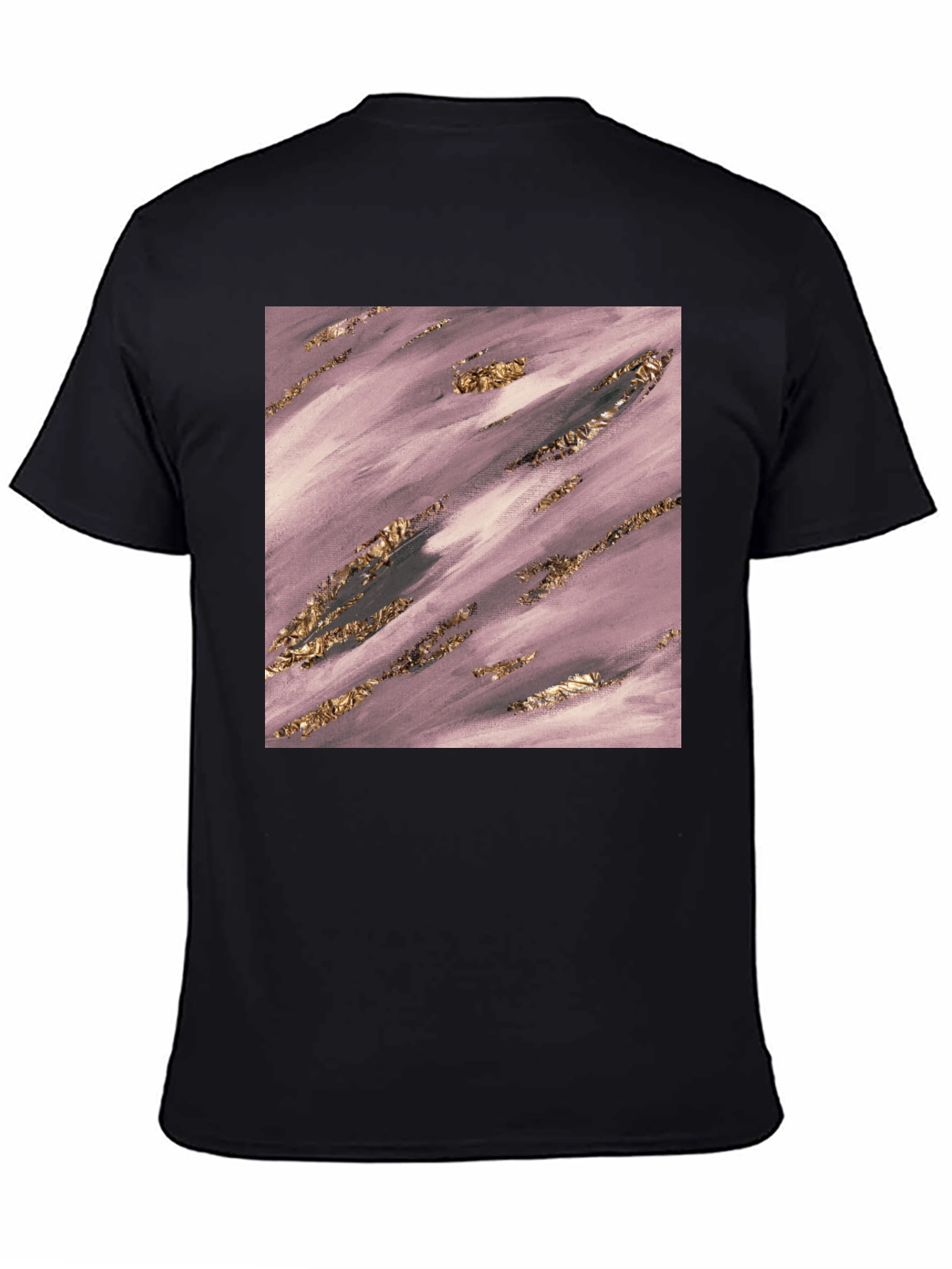 Modern Abstract Art Graphic Tee - Black