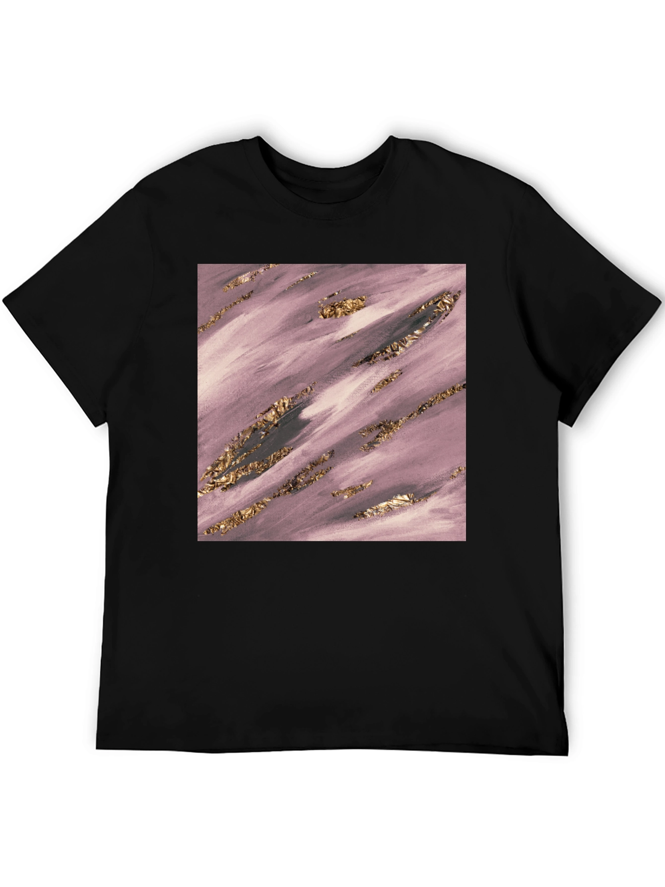 Modern Abstract Art Graphic Tee - Black