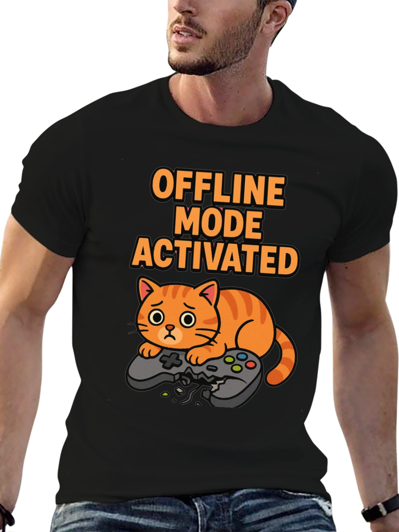 Offline Mode Activated Cat T-Shirt