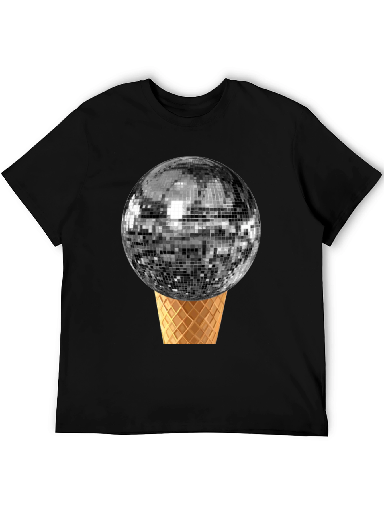 Disco Ball Ice Cream Cone Graphic Tee