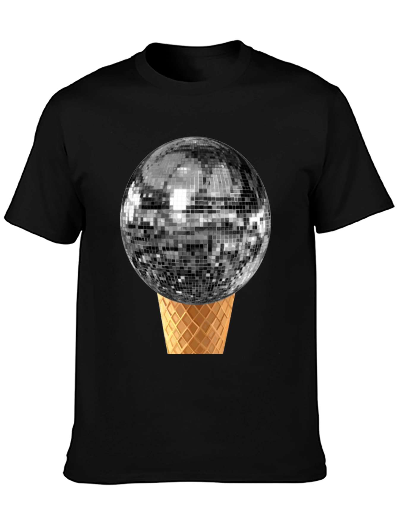 Disco Ball Ice Cream Cone Graphic Tee