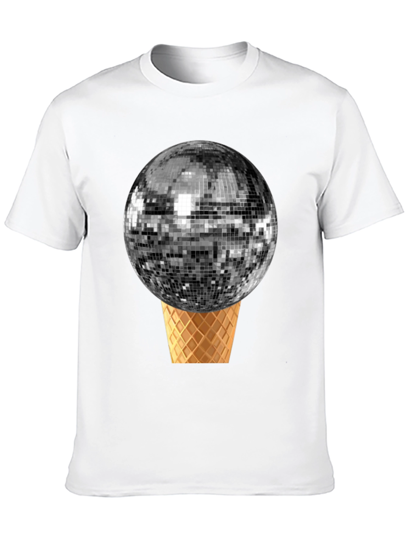 Disco Ball Ice Cream Cone Graphic Tee