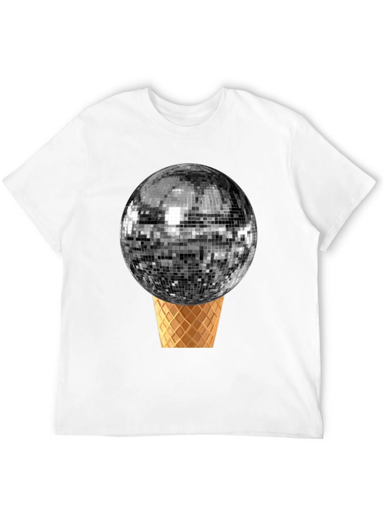 Disco Ball Ice Cream Cone Graphic Tee