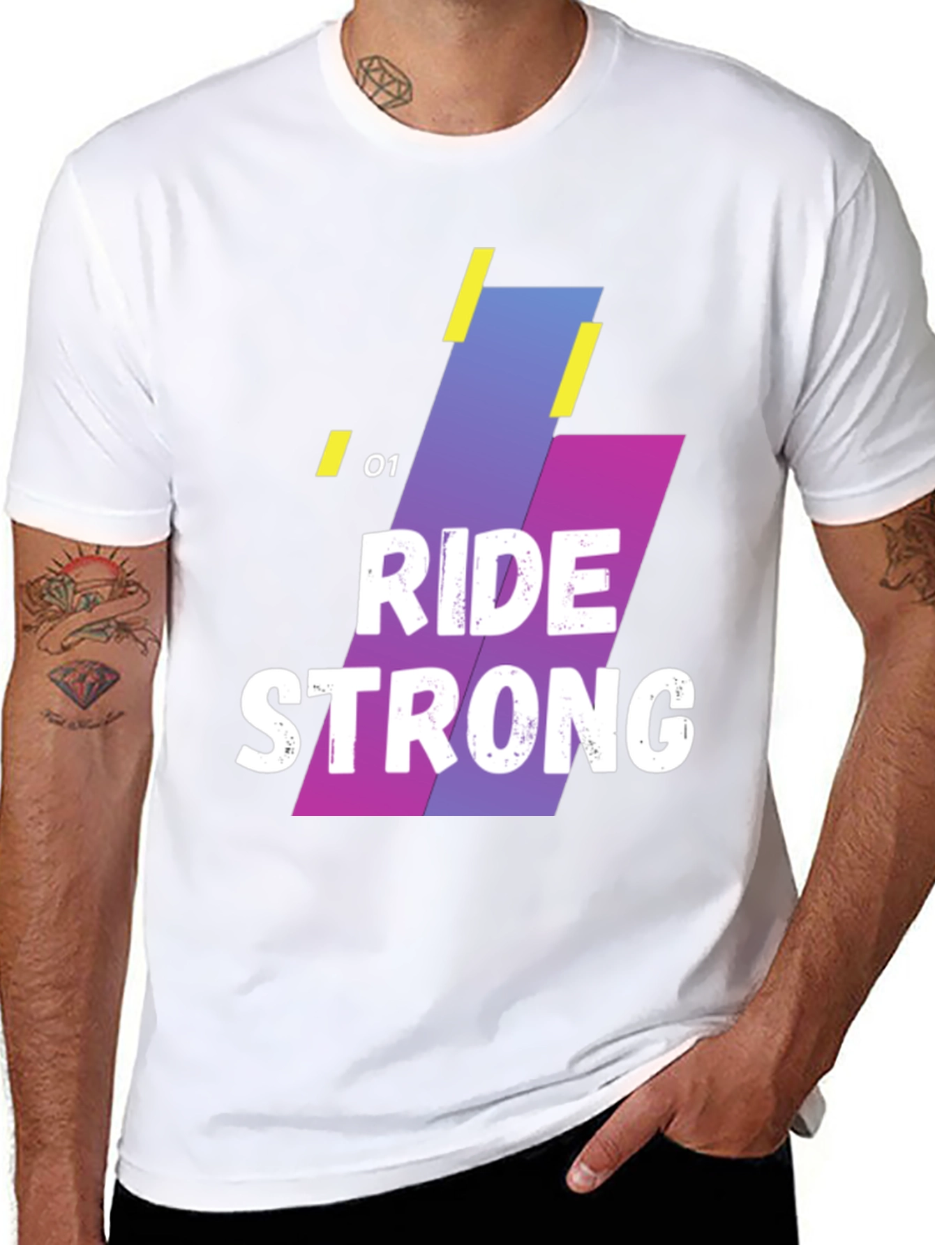 Ride Strong Graphic T-Shirt - Black Cotton Blend