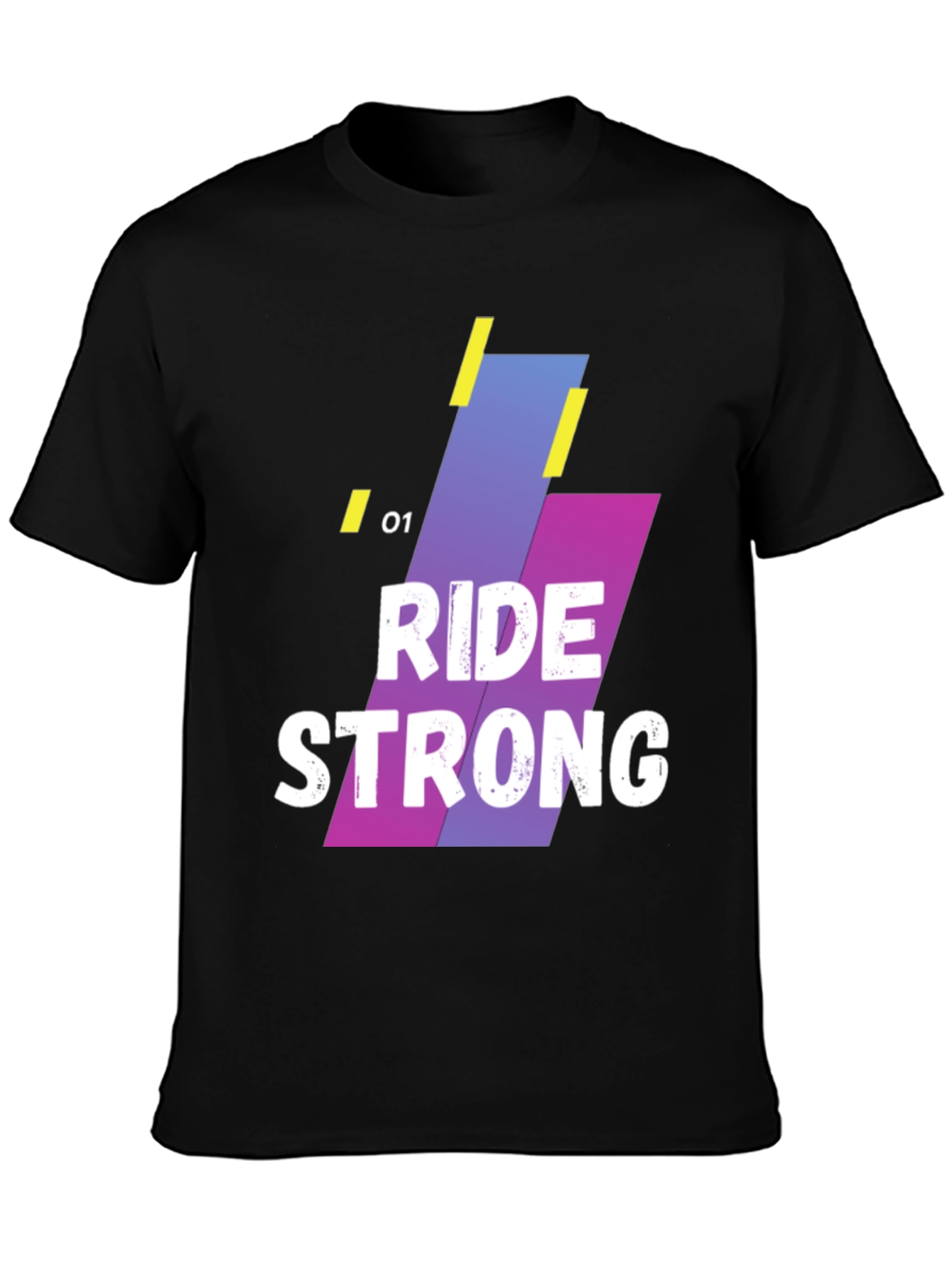 Ride Strong Graphic T-Shirt - Black Cotton Blend