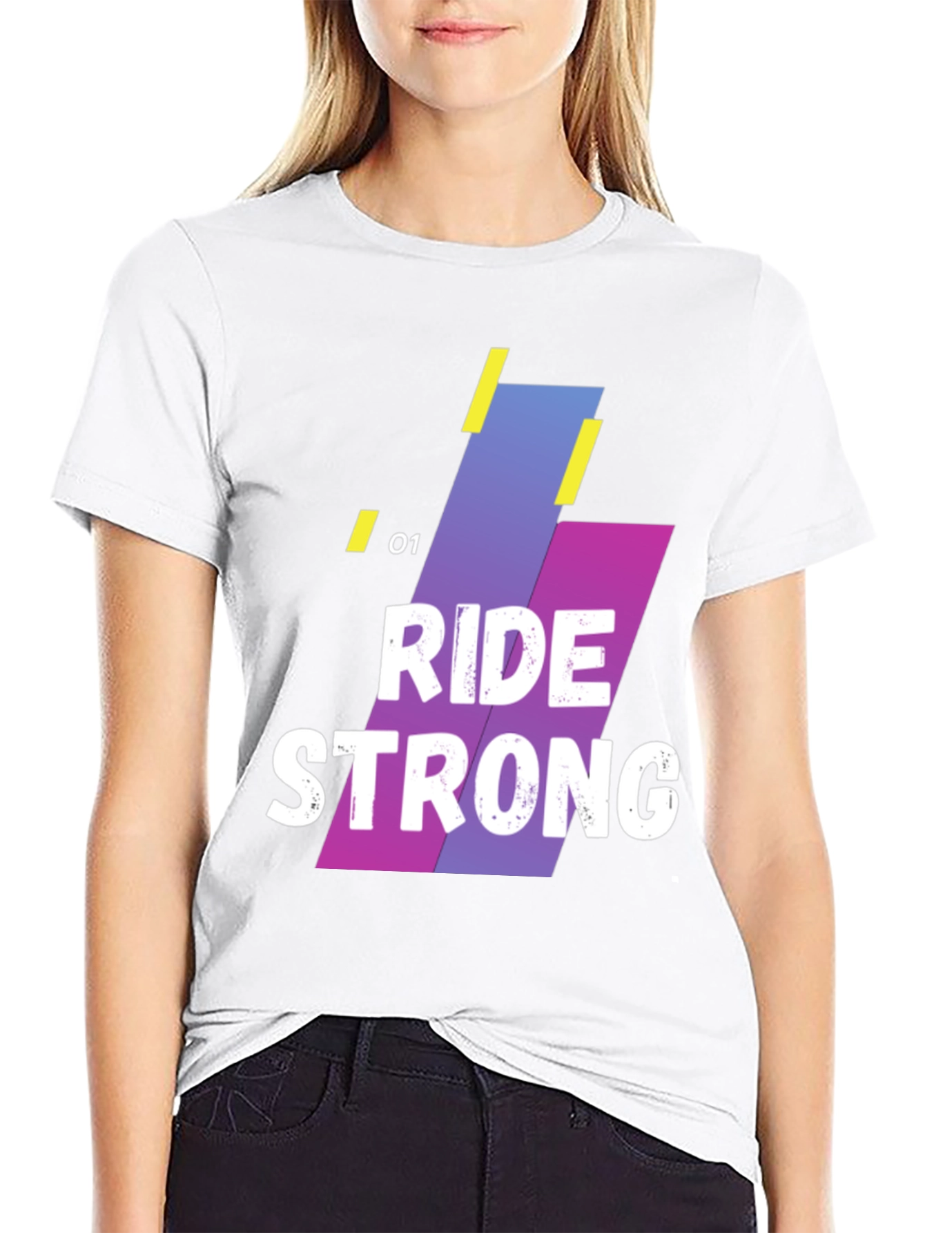 Ride Strong Graphic T-Shirt - Black Cotton Blend