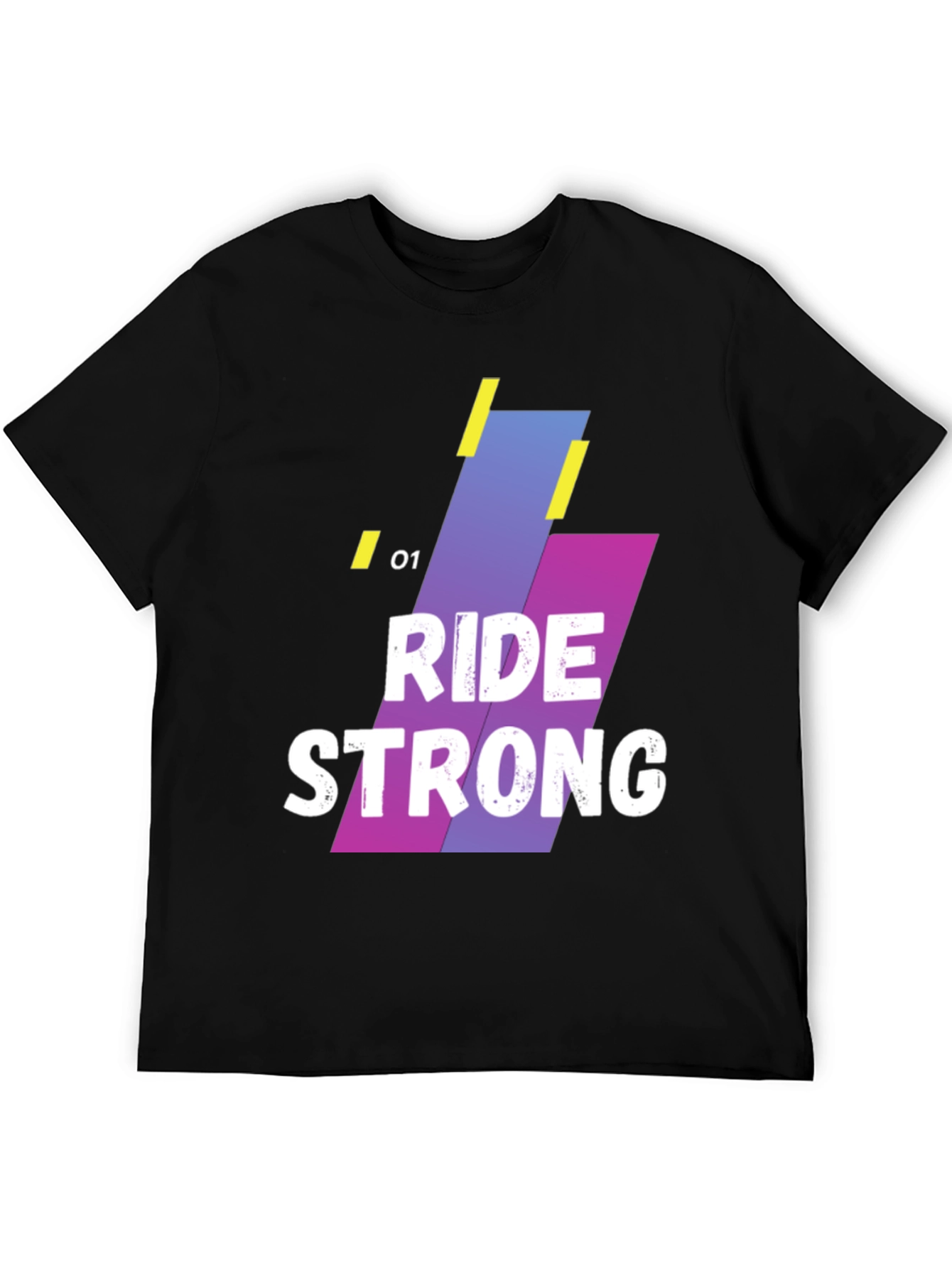 Ride Strong Graphic T-Shirt - Black Cotton Blend