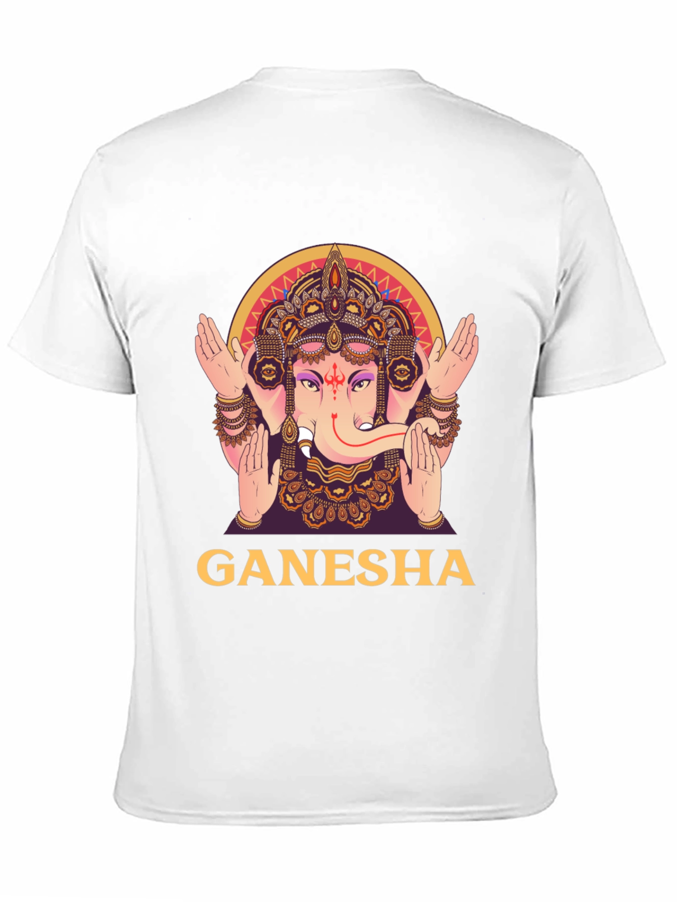 Ganesha Graphic Tee - Black Cotton T-Shirt