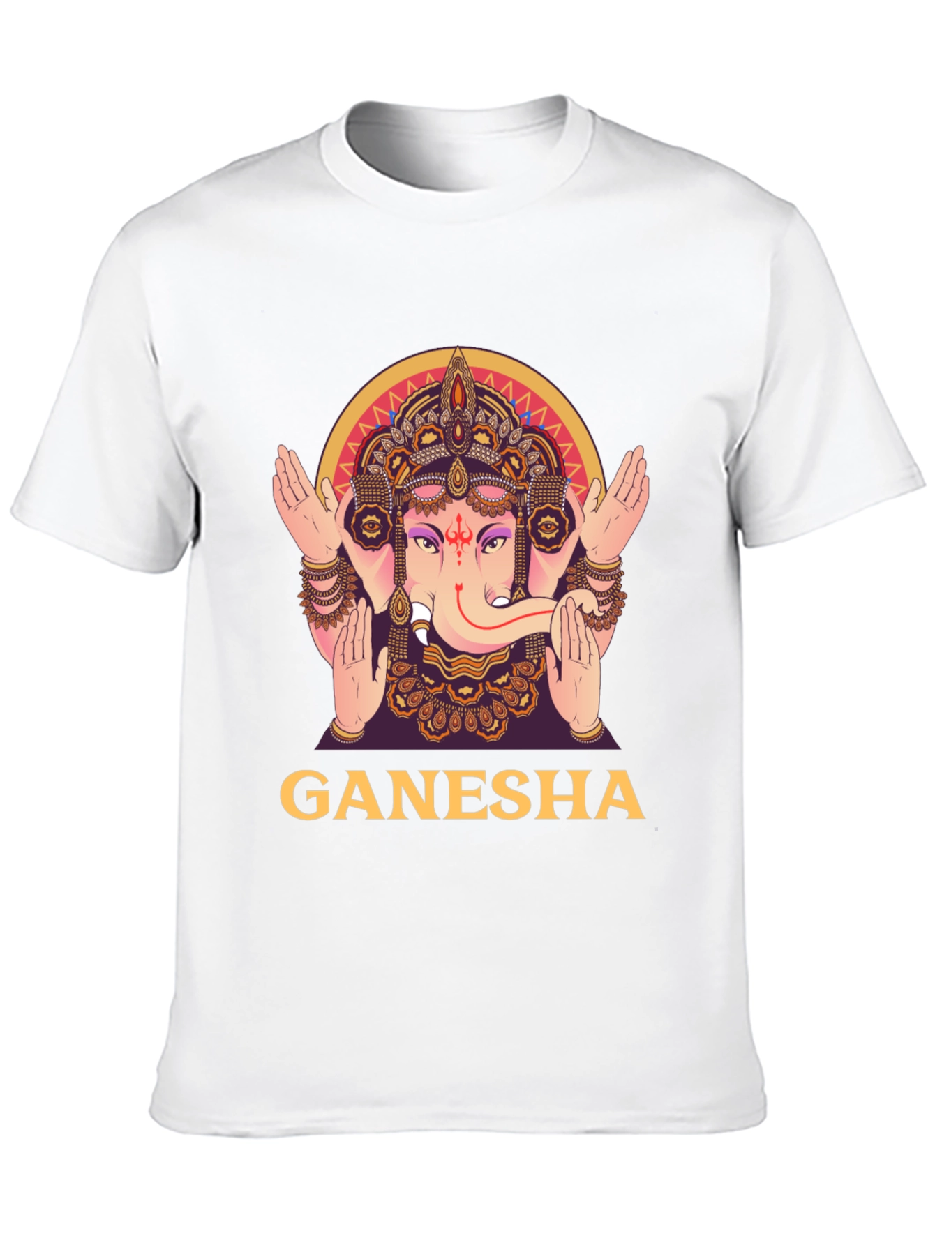 Ganesha Graphic Tee - Black Cotton T-Shirt