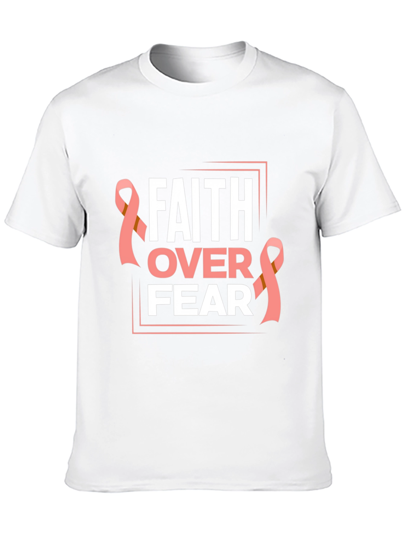 Faith Over Fear Breast Cancer Awareness T-Shirt