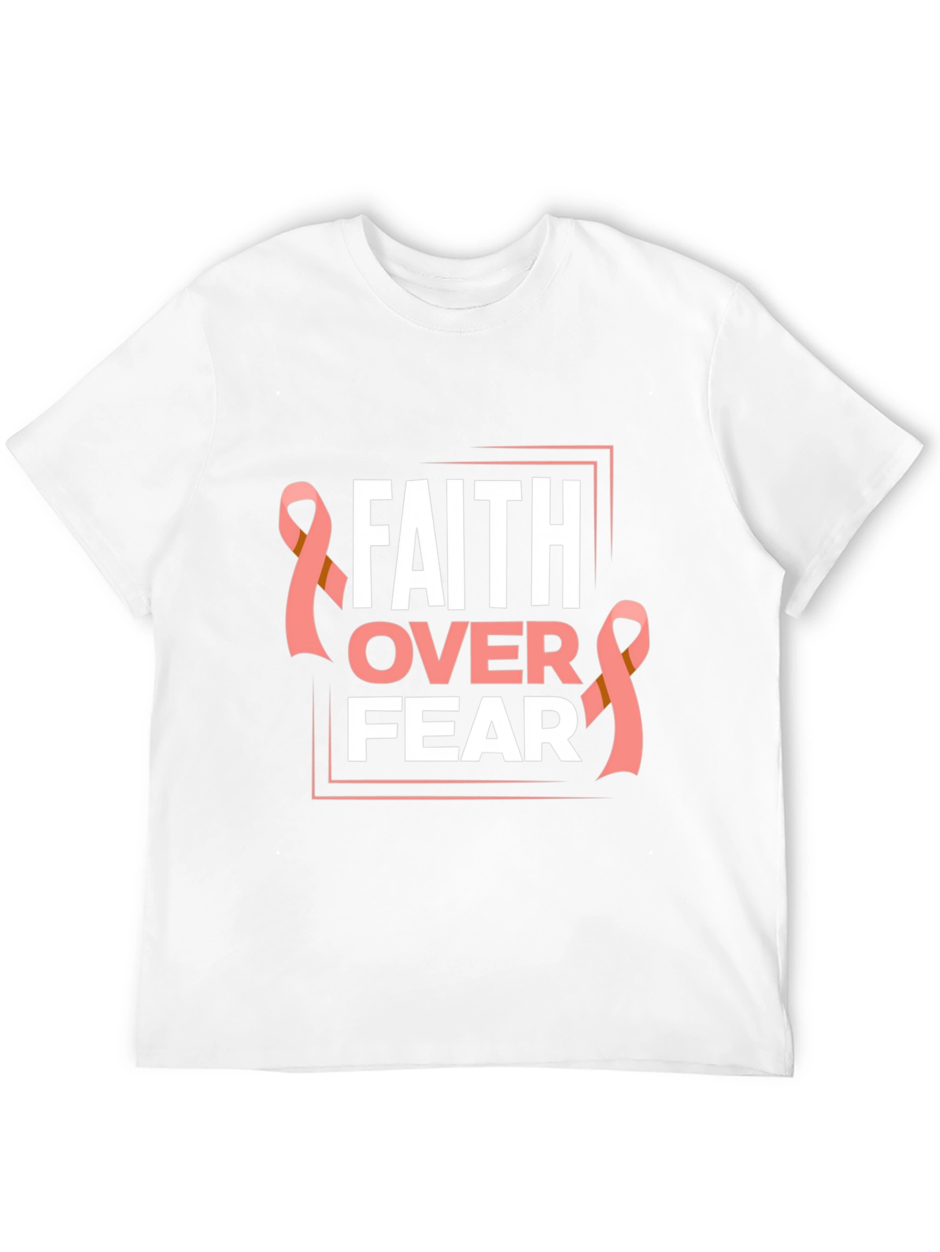 Faith Over Fear Breast Cancer Awareness T-Shirt