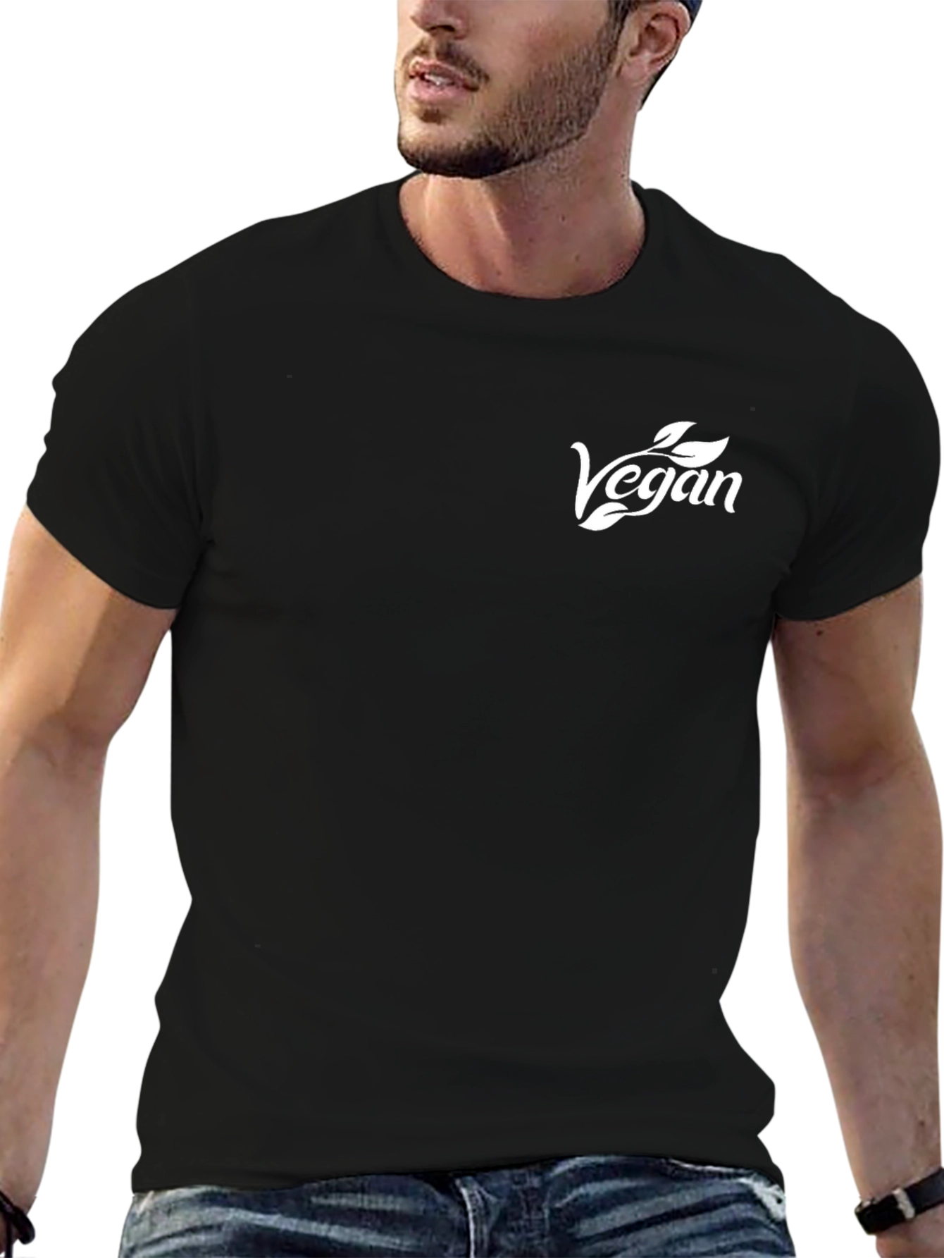 Vegan Graphic T-Shirt - Black