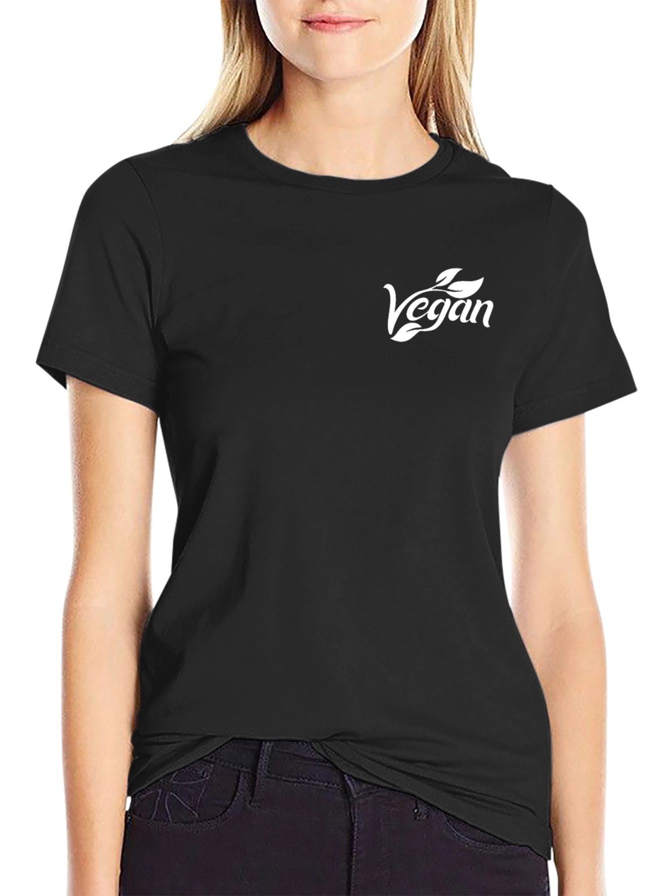 Vegan Graphic T-Shirt - Black