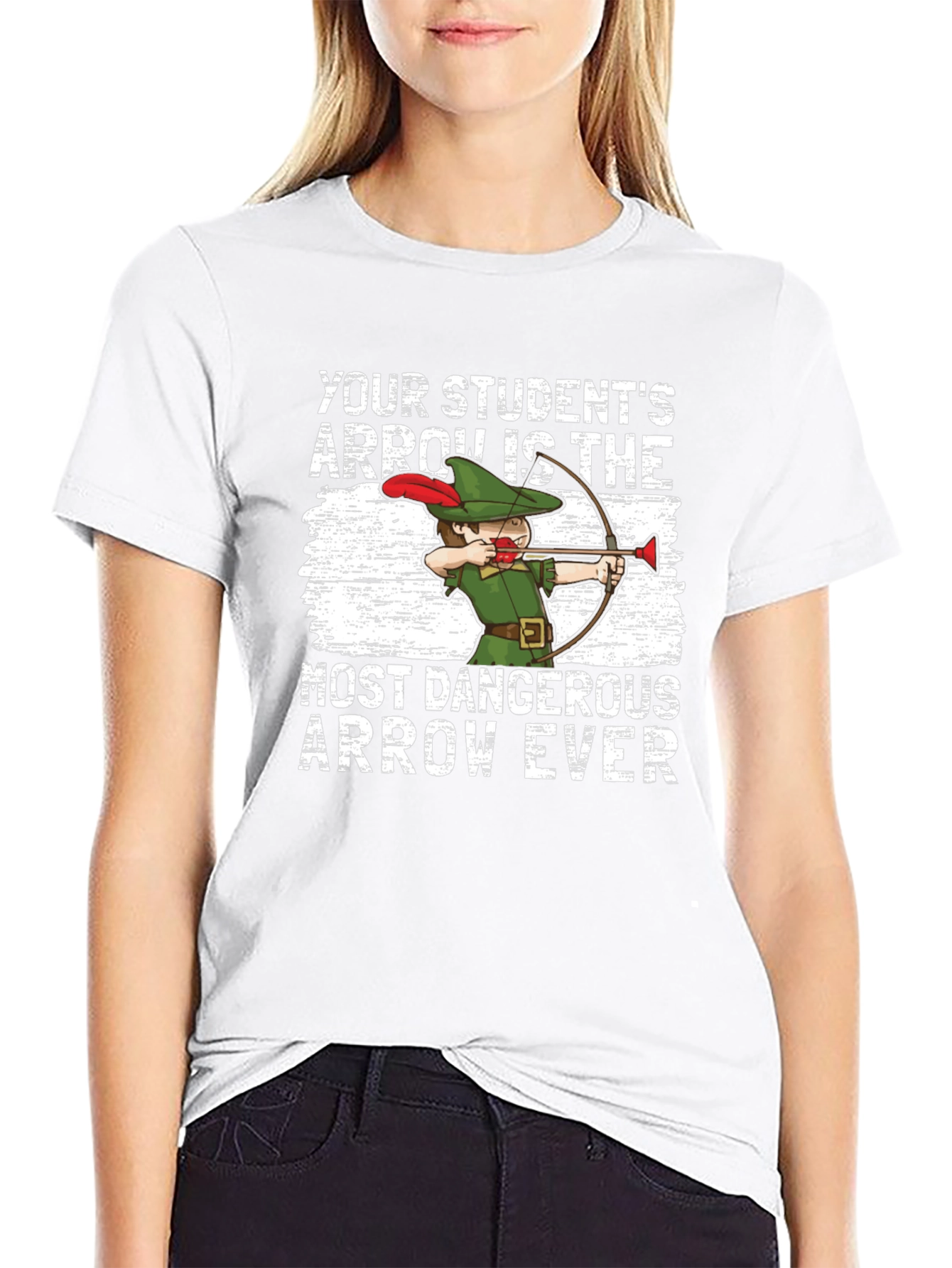 Funny Teacher T-Shirt: Dangerous Student Arrow