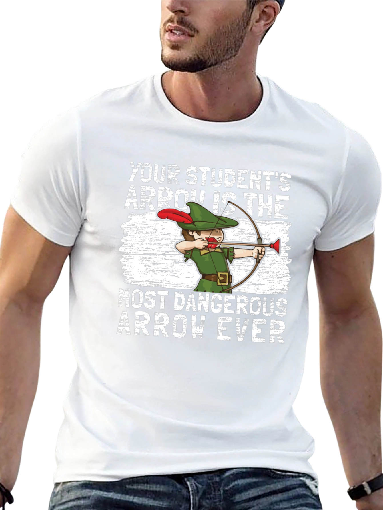 Funny Teacher T-Shirt: Dangerous Student Arrow