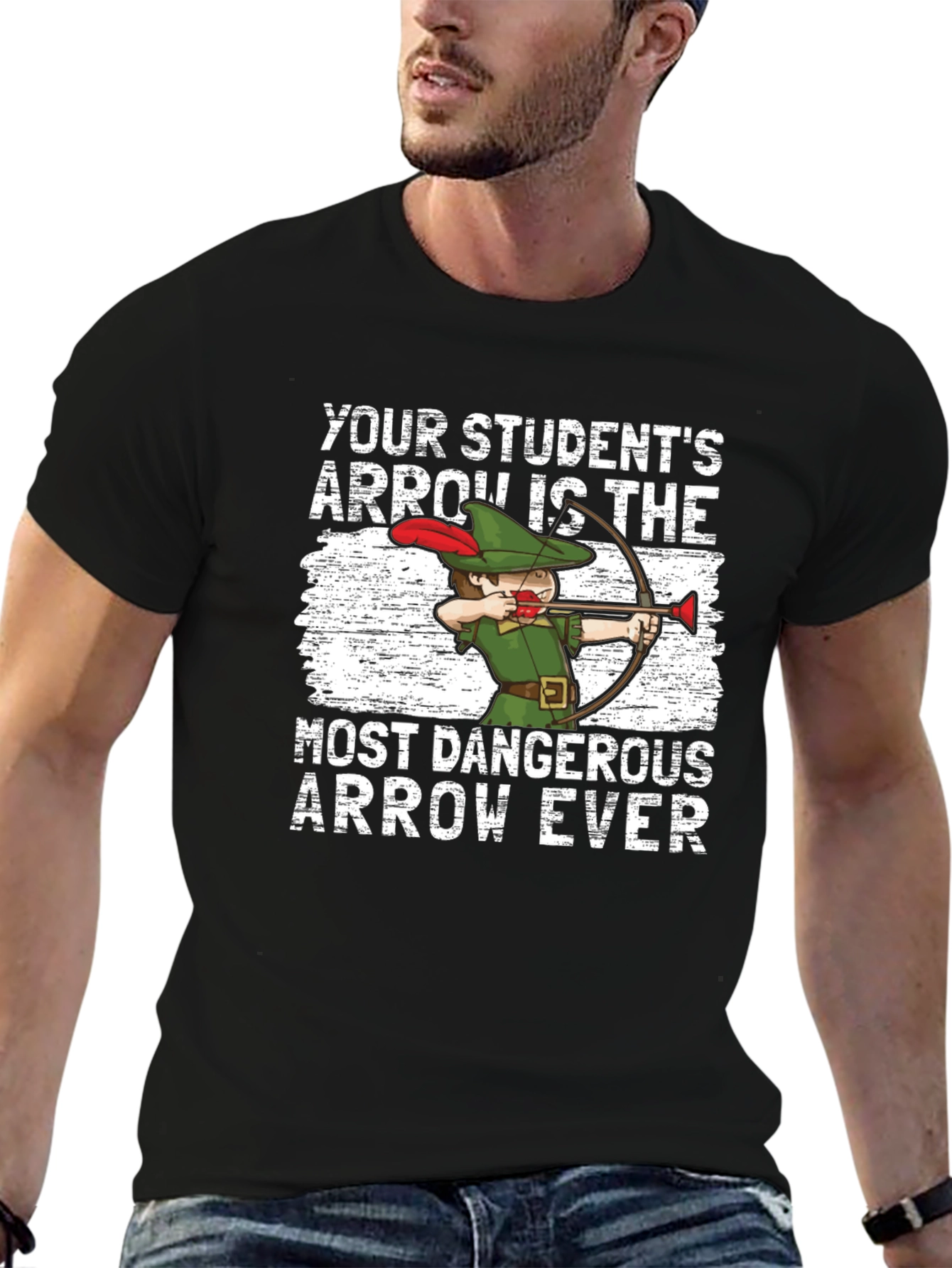 Funny Teacher T-Shirt: Dangerous Student Arrow