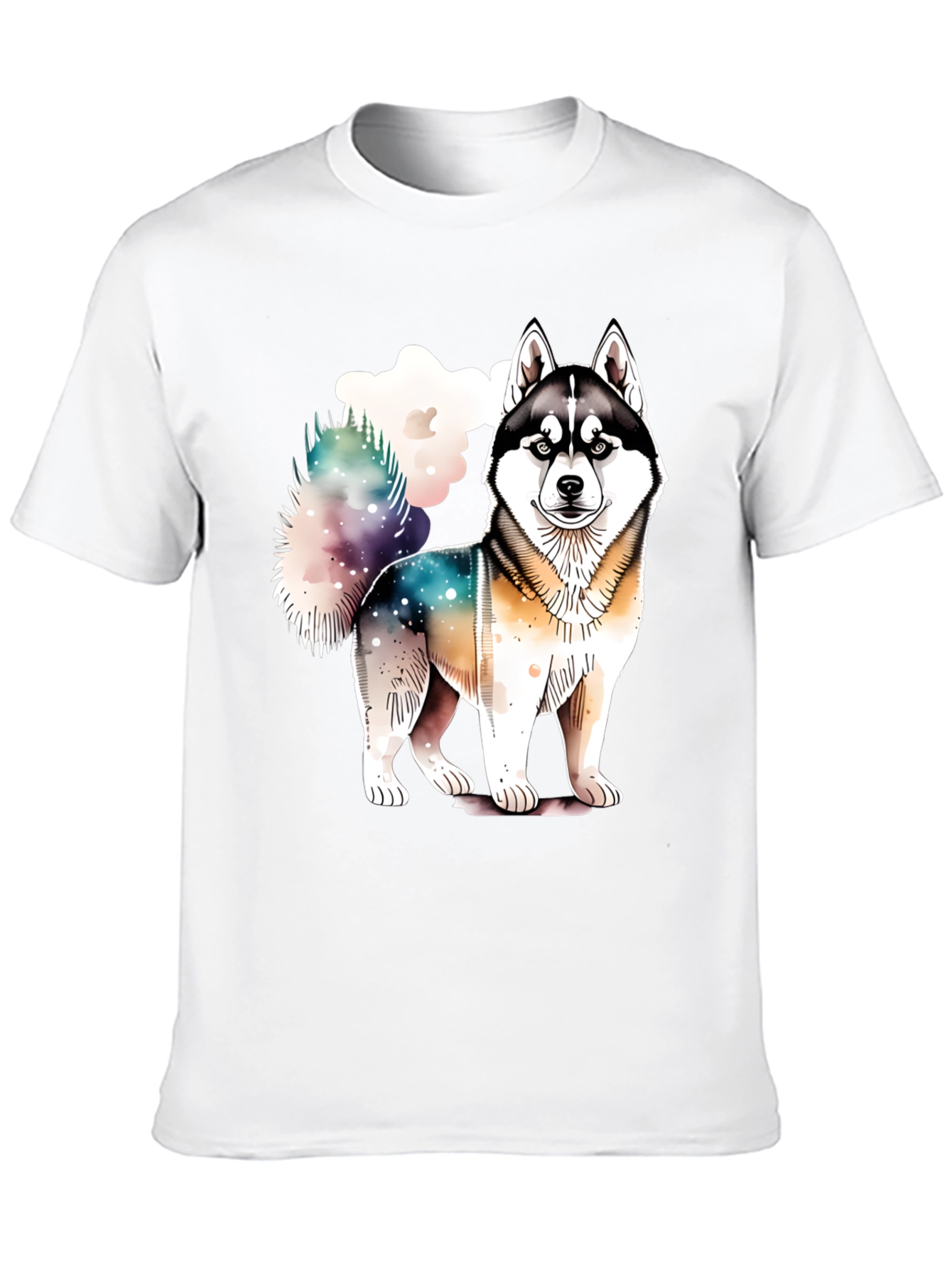 Husky Dog Graphic Tee - Soft Cotton Blend
