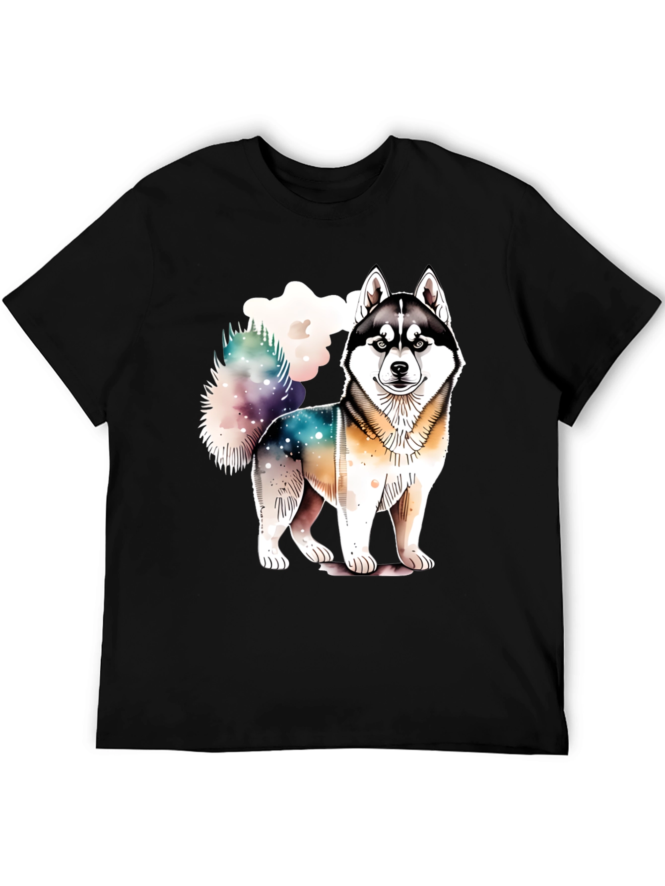 Husky Dog Graphic Tee - Soft Cotton Blend