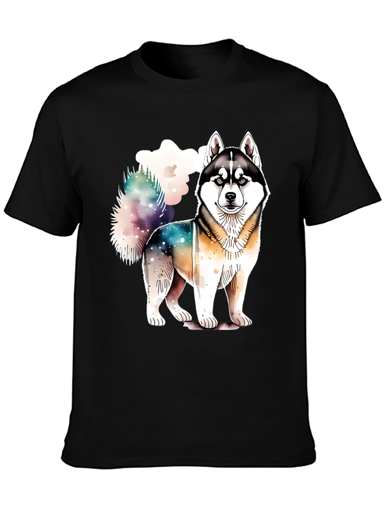 Husky Dog Graphic Tee - Soft Cotton Blend