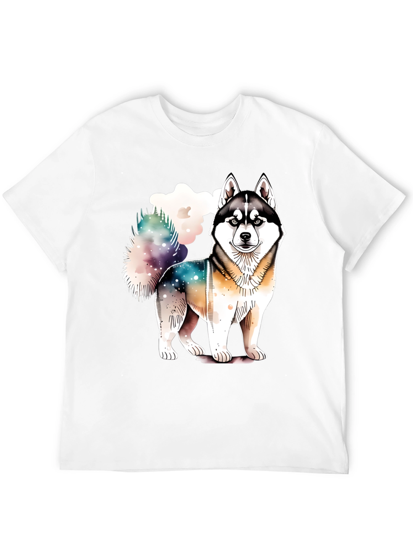 Husky Dog Graphic Tee - Soft Cotton Blend