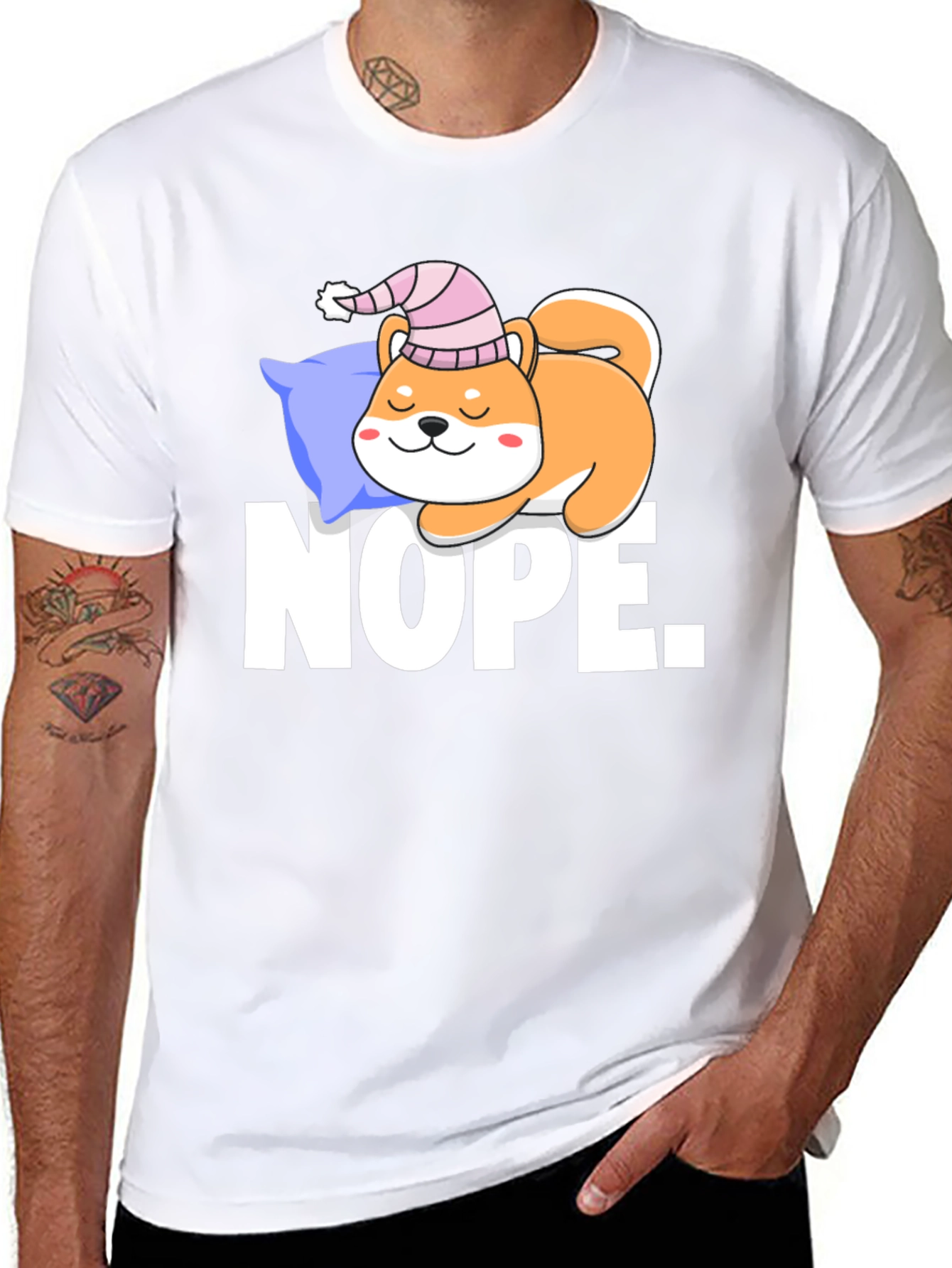 Nope. Shiba Inu Sleeping T-Shirt