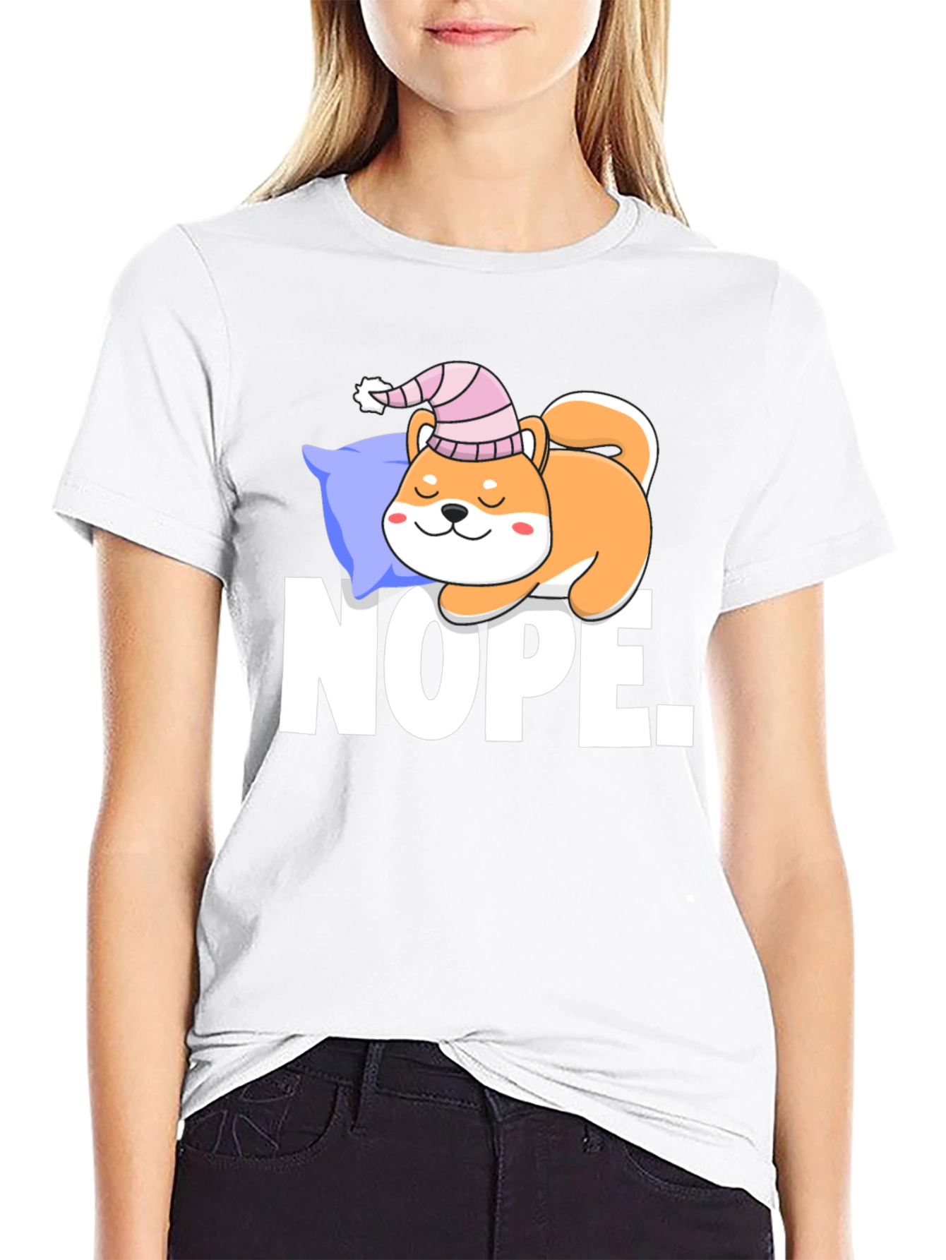 Nope. Shiba Inu Sleeping T-Shirt