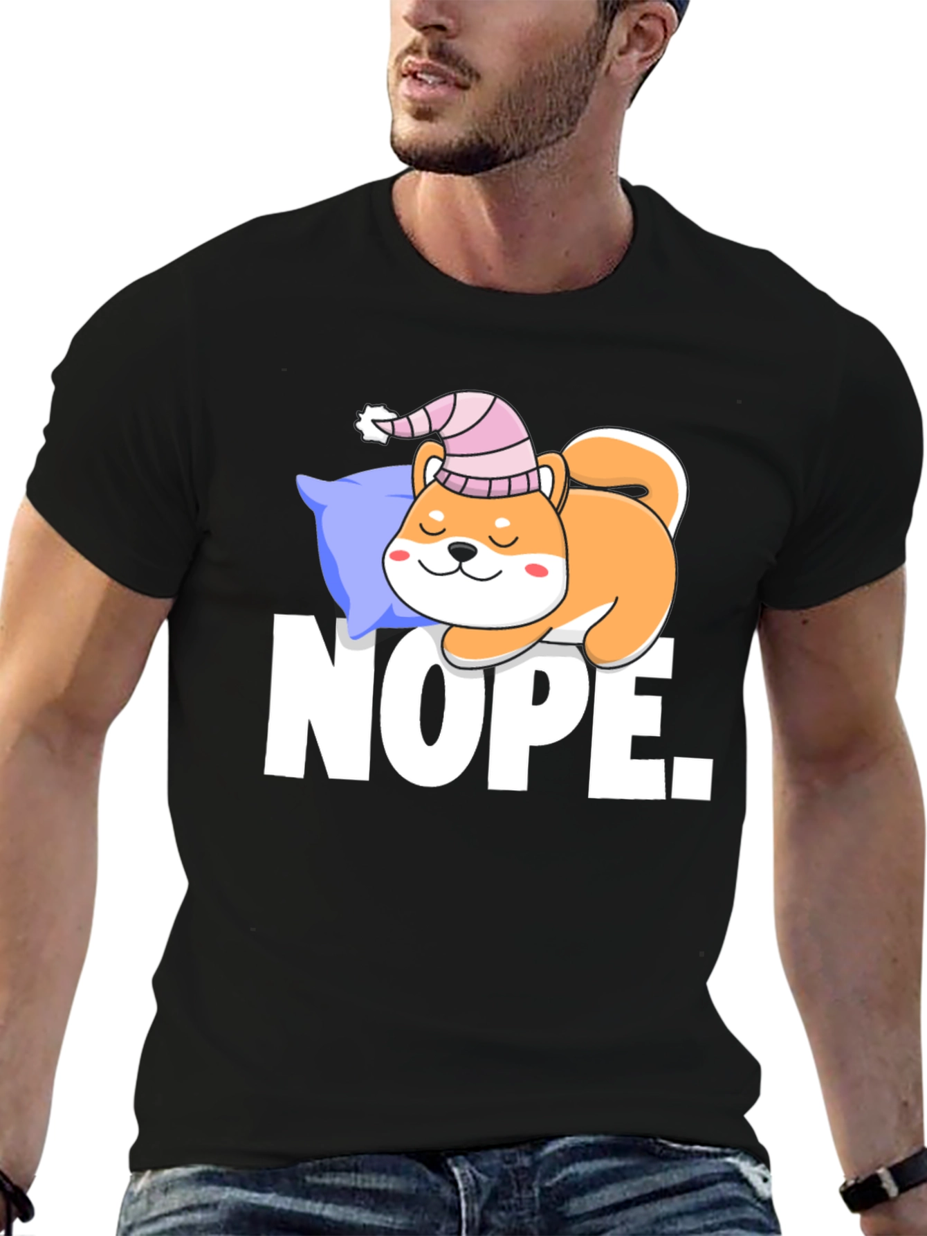 Nope. Shiba Inu Sleeping T-Shirt