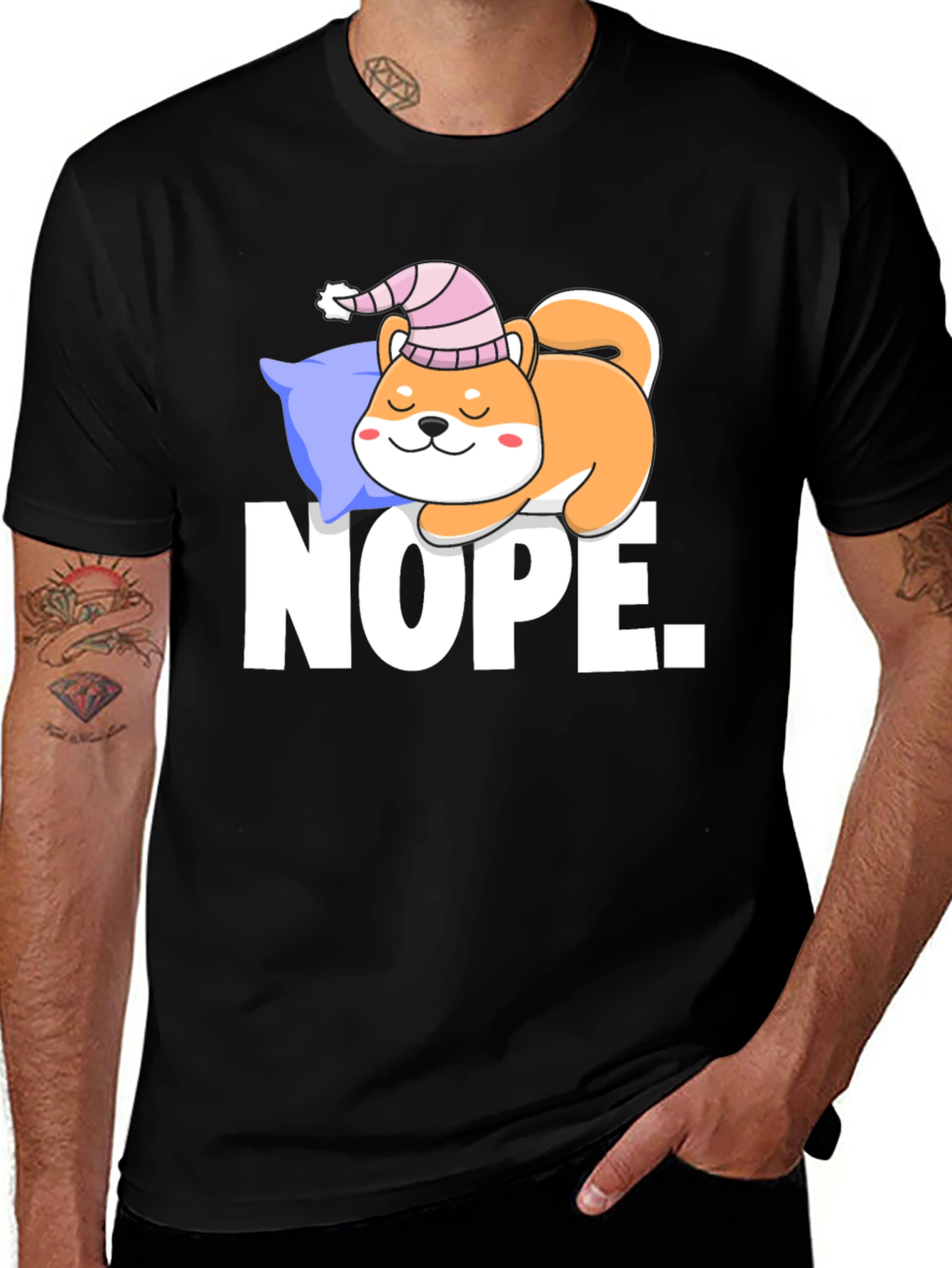 Nope. Shiba Inu Sleeping T-Shirt