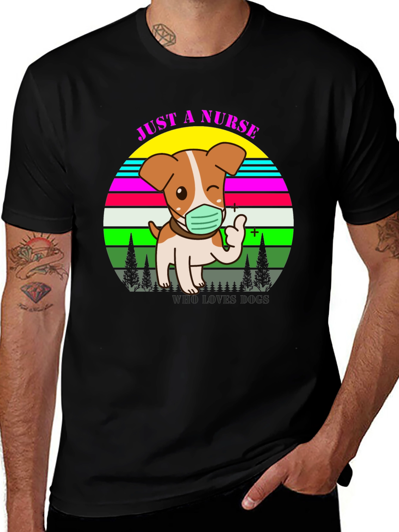 Just a Nurse Who Loves Dogs T-Shirt
