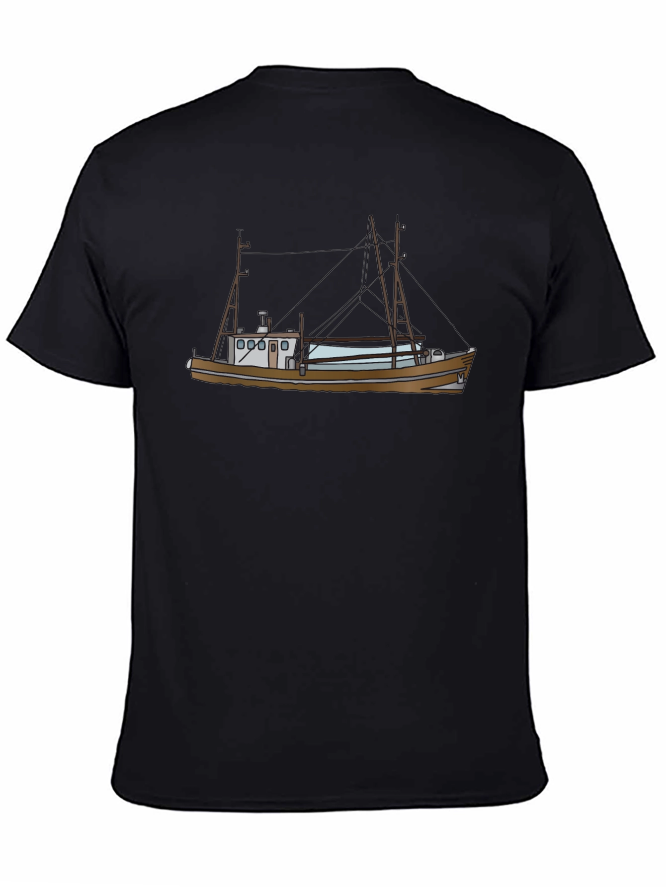 Boat Graphic T-Shirt - Black Tee