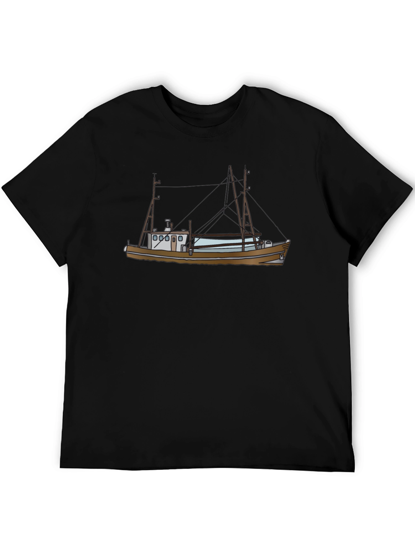 Boat Graphic T-Shirt - Black Tee