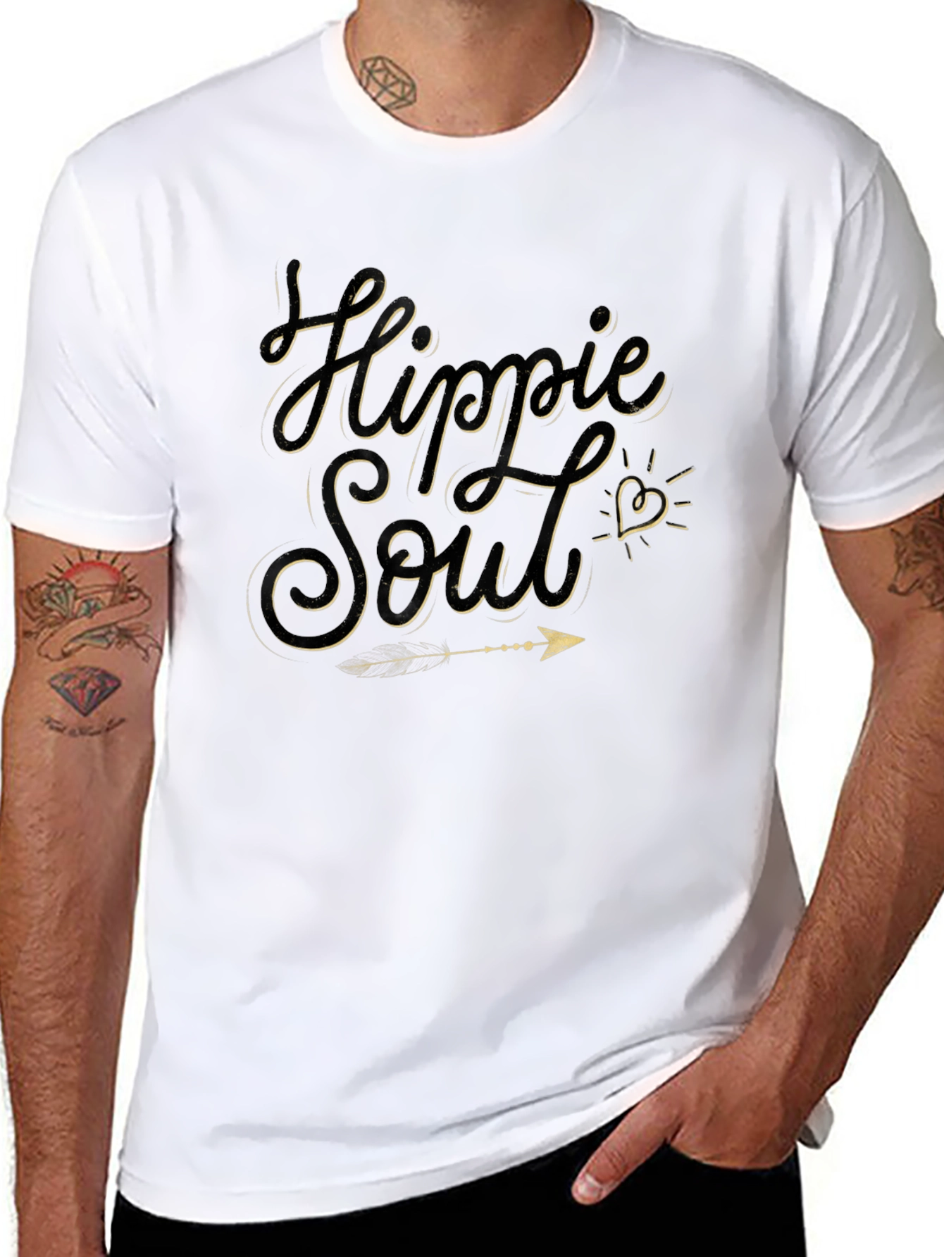 Hippie Soul Graphic Tee - Trendy Casual Wear