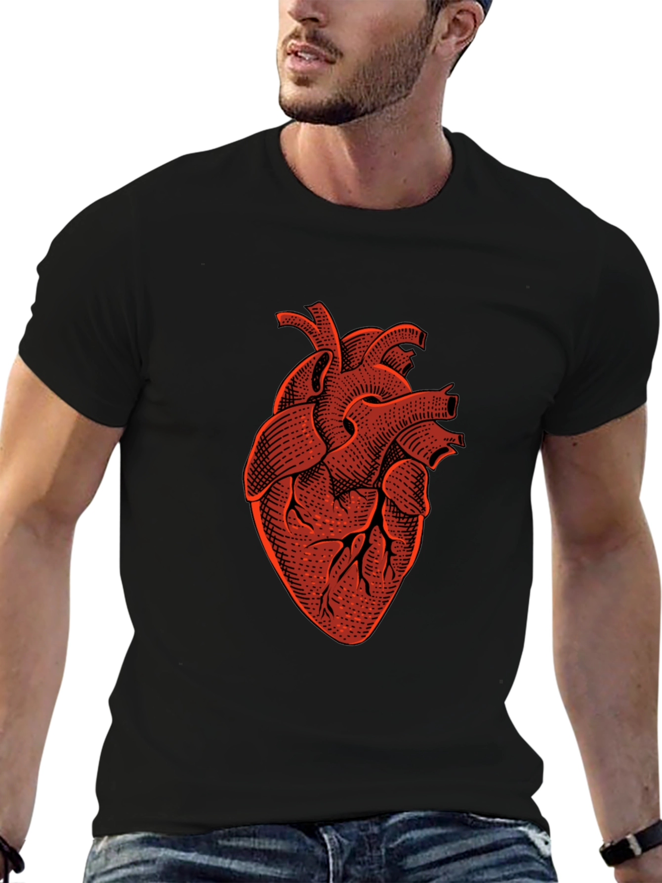 Anatomical Heart Graphic Tee - Unique Design
