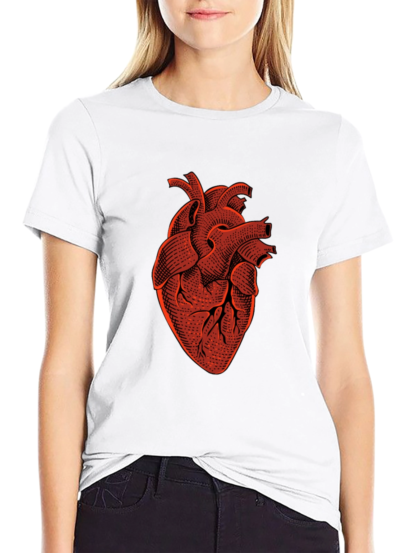 Anatomical Heart Graphic Tee - Unique Design
