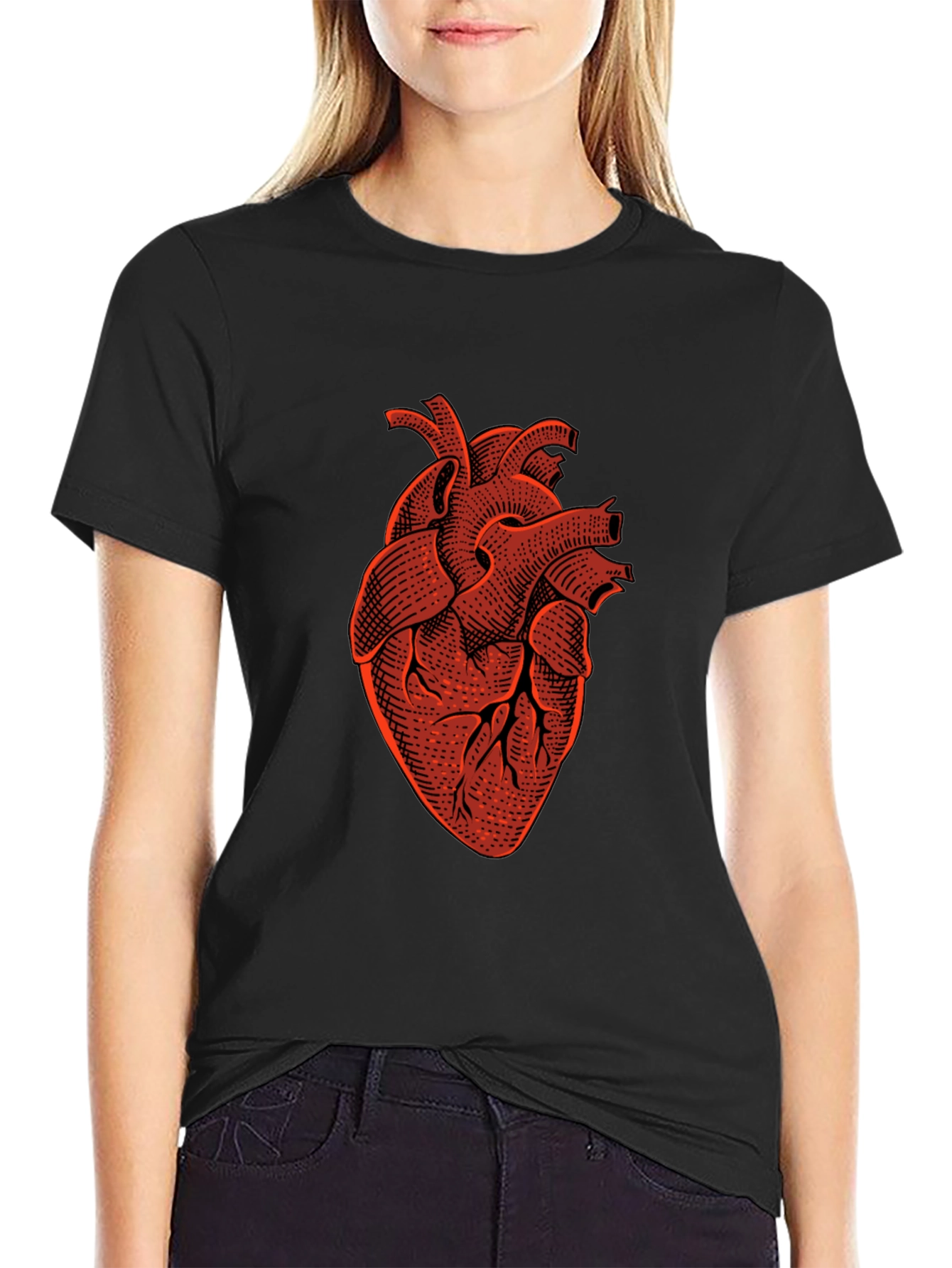 Anatomical Heart Graphic Tee - Unique Design