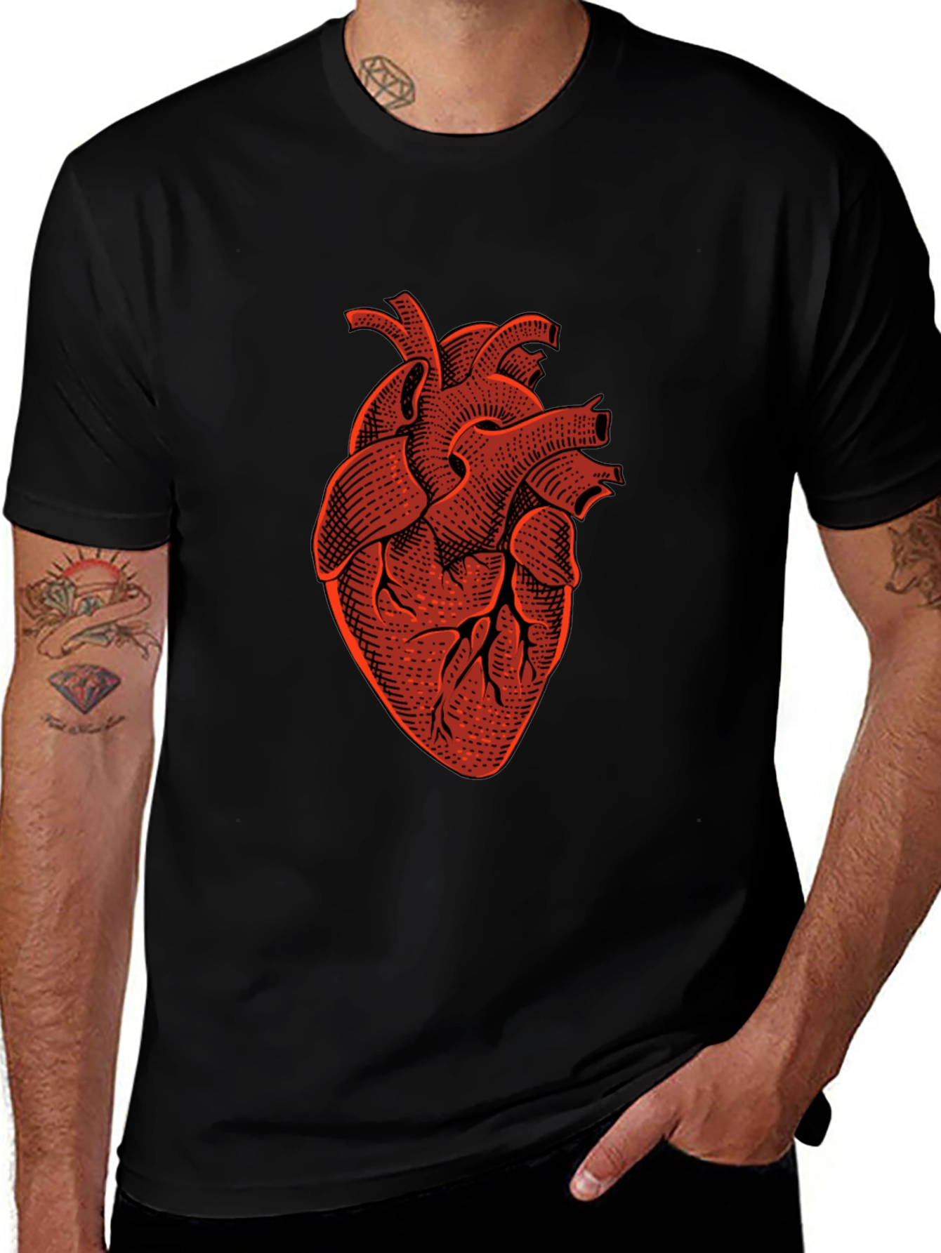 Anatomical Heart Graphic Tee - Unique Design
