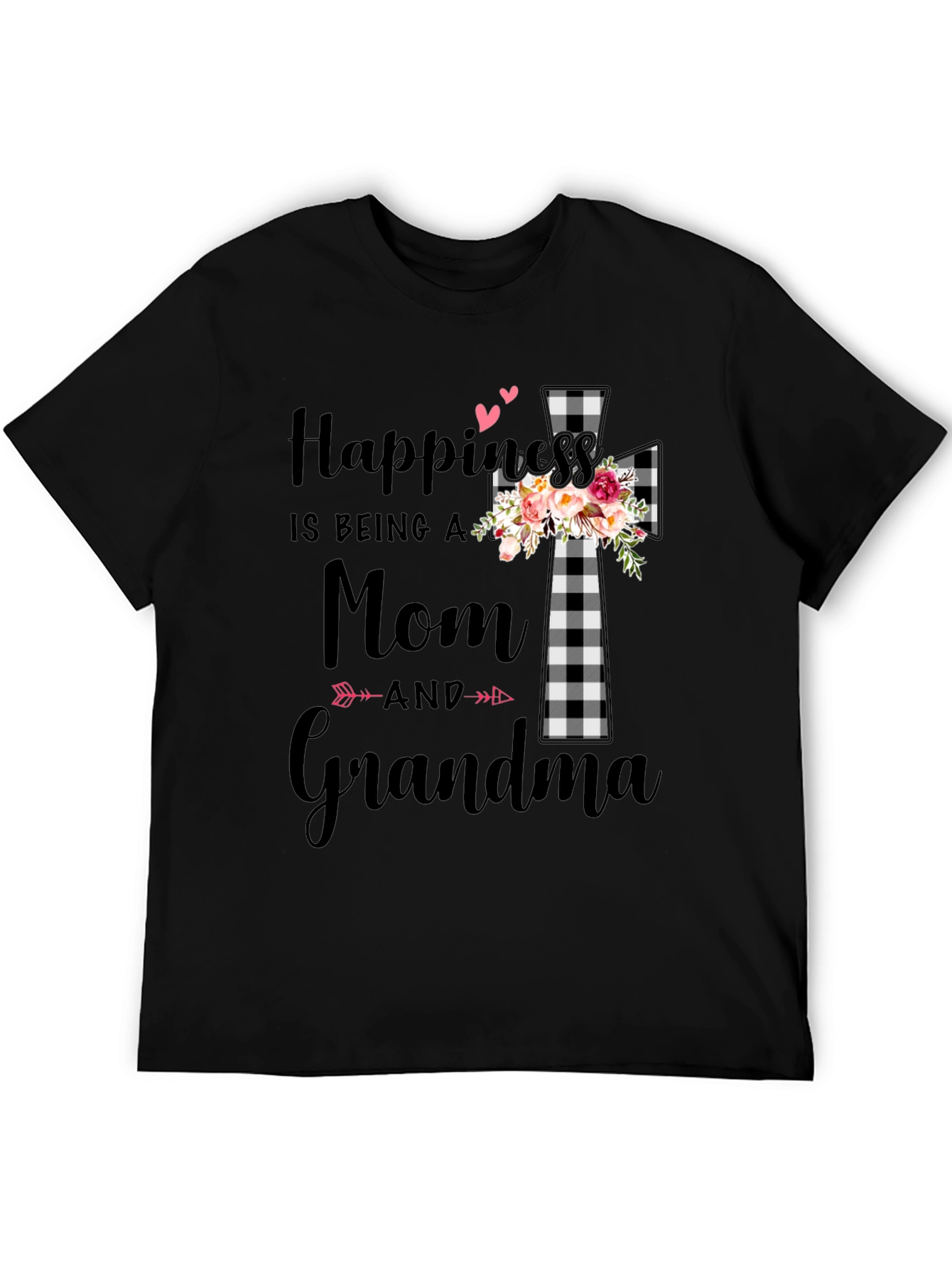 Happiness is Being a Mom & Grandma Graphic Tee
