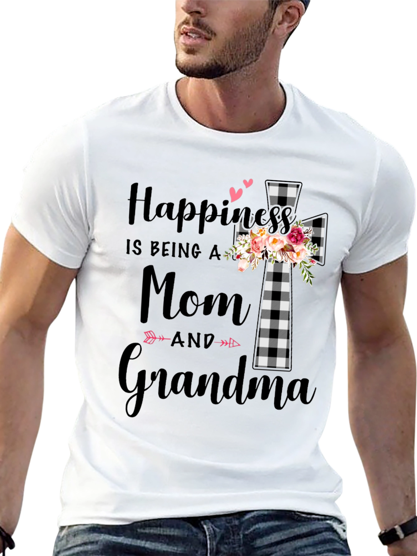 Happiness is Being a Mom & Grandma Graphic Tee