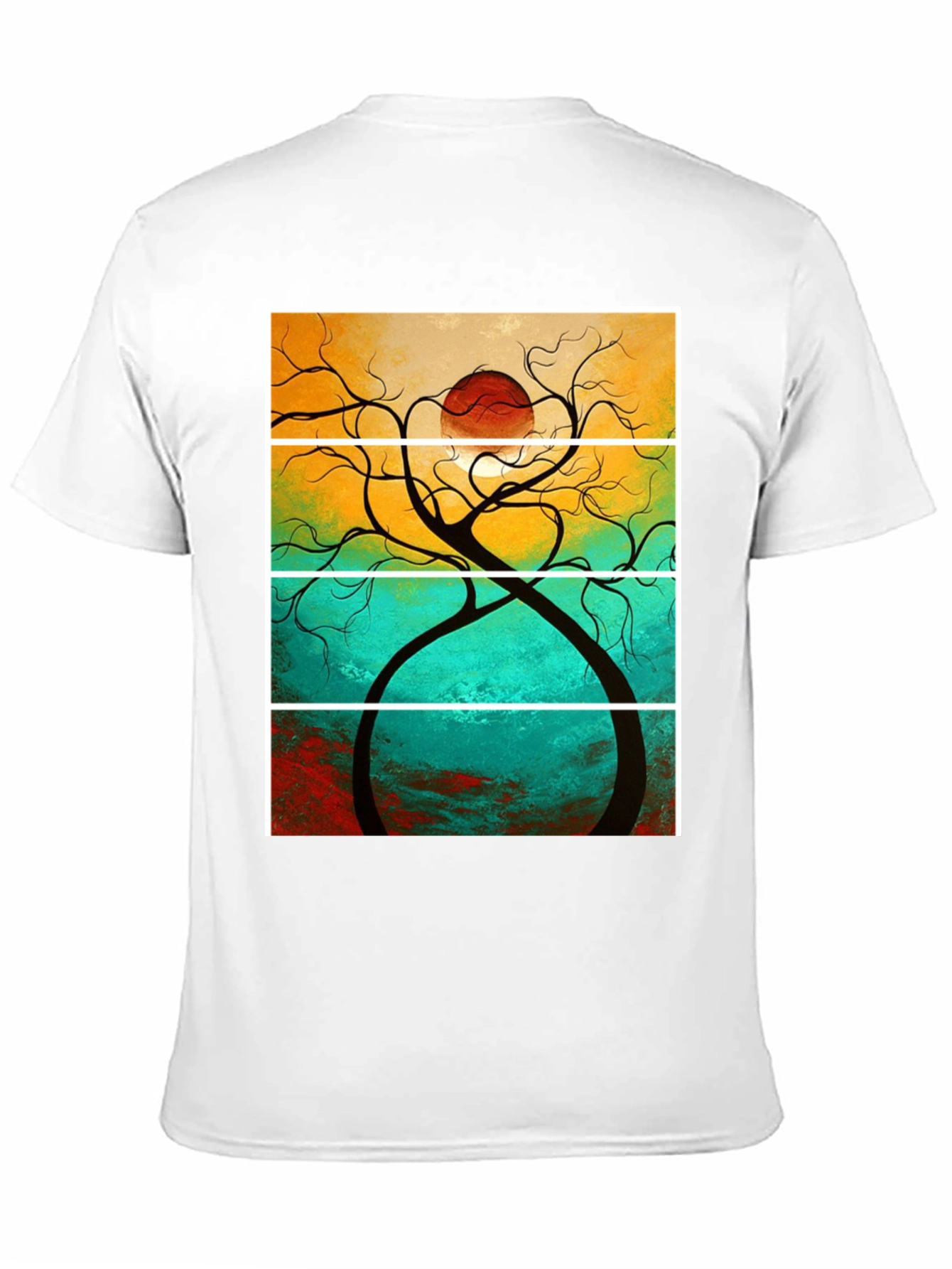 Abstract Sunset Tree T-Shirt