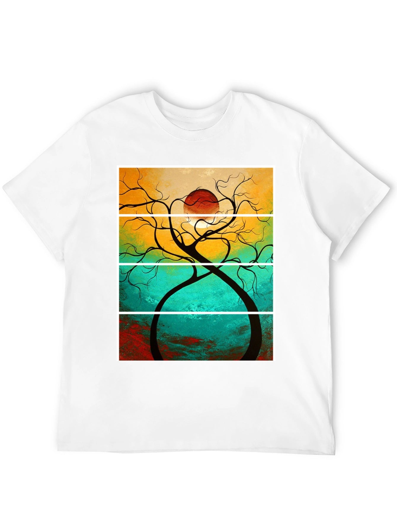 Abstract Sunset Tree T-Shirt