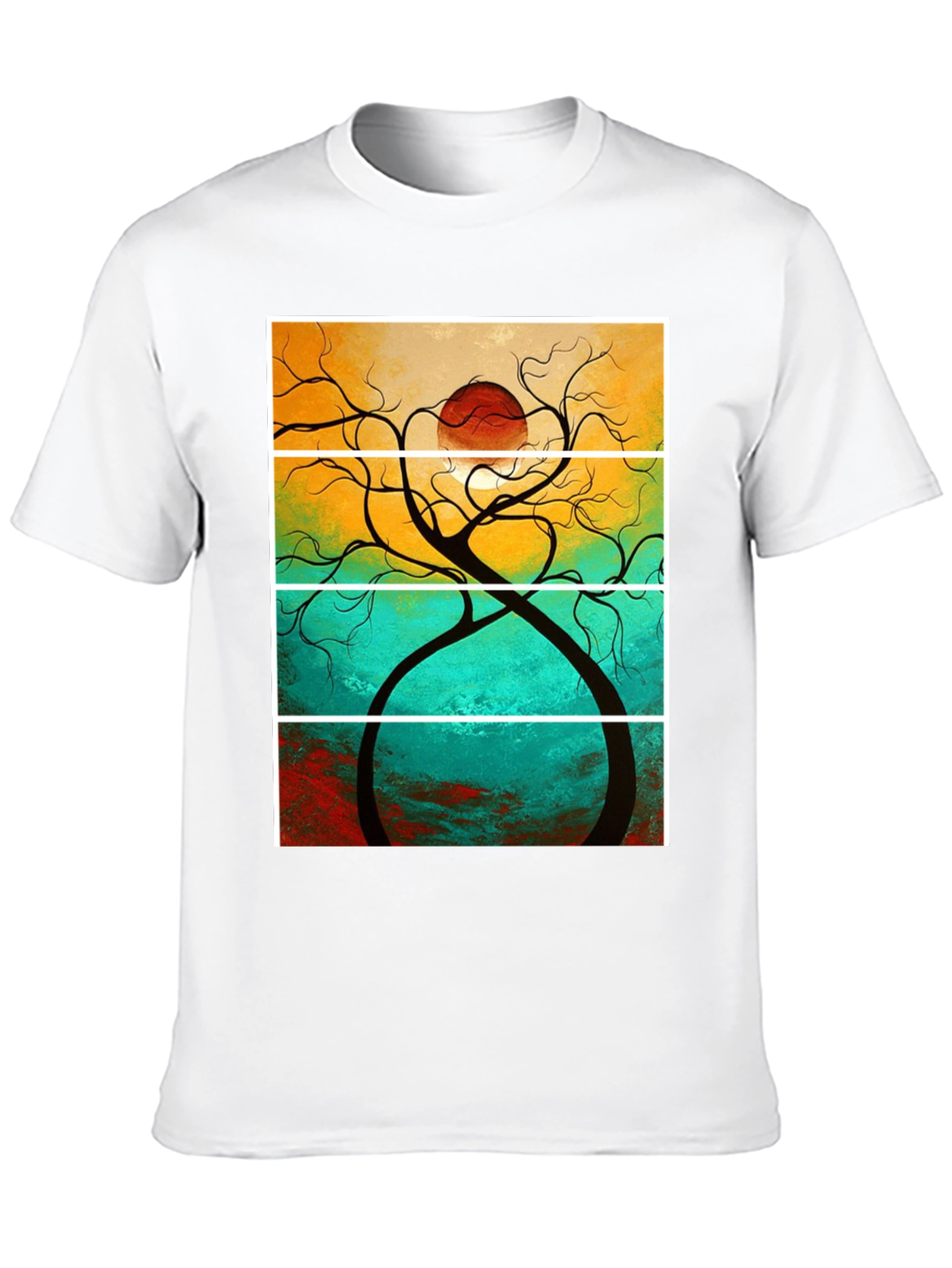 Abstract Sunset Tree T-Shirt