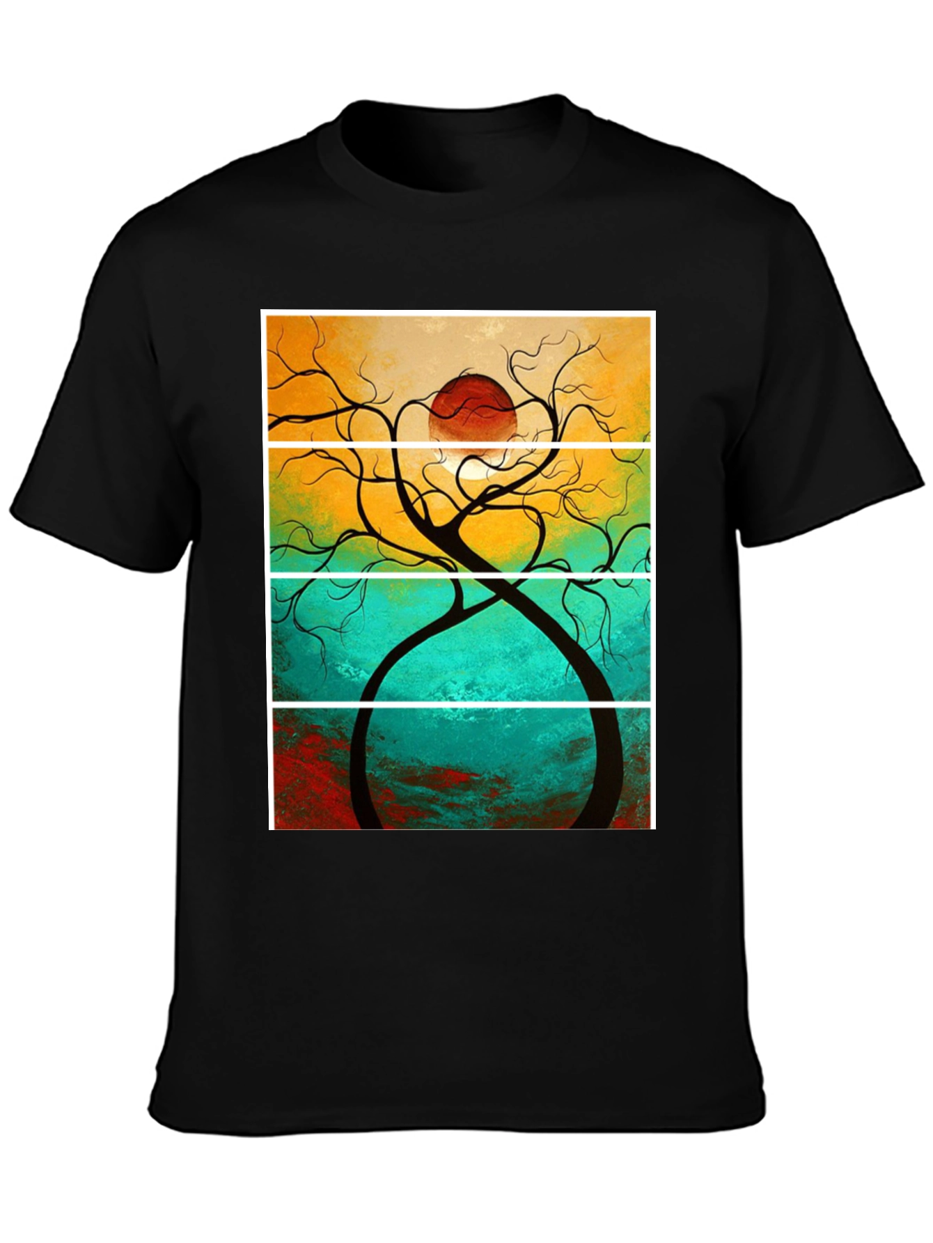 Abstract Sunset Tree T-Shirt