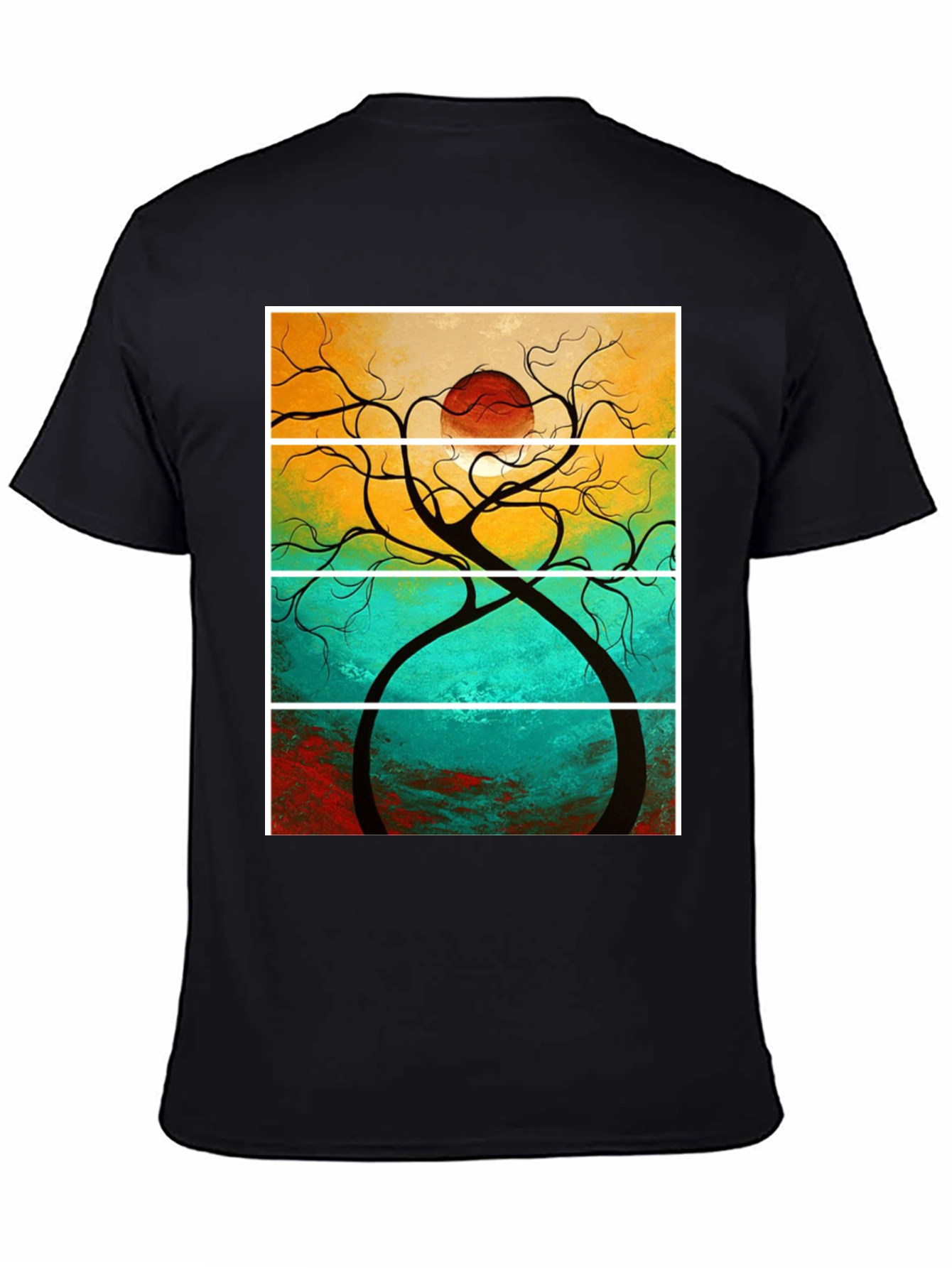 Abstract Sunset Tree T-Shirt