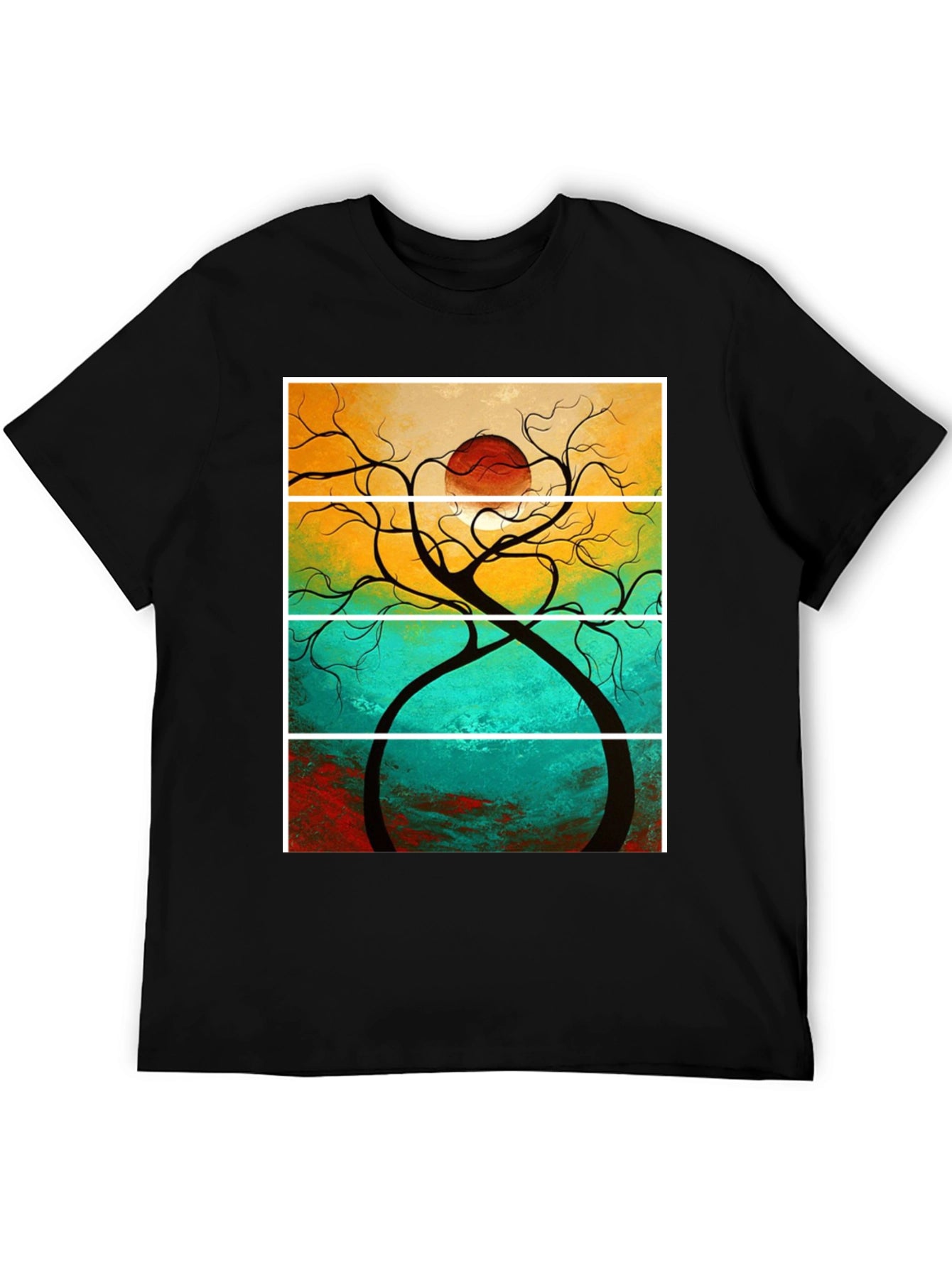 Abstract Sunset Tree T-Shirt