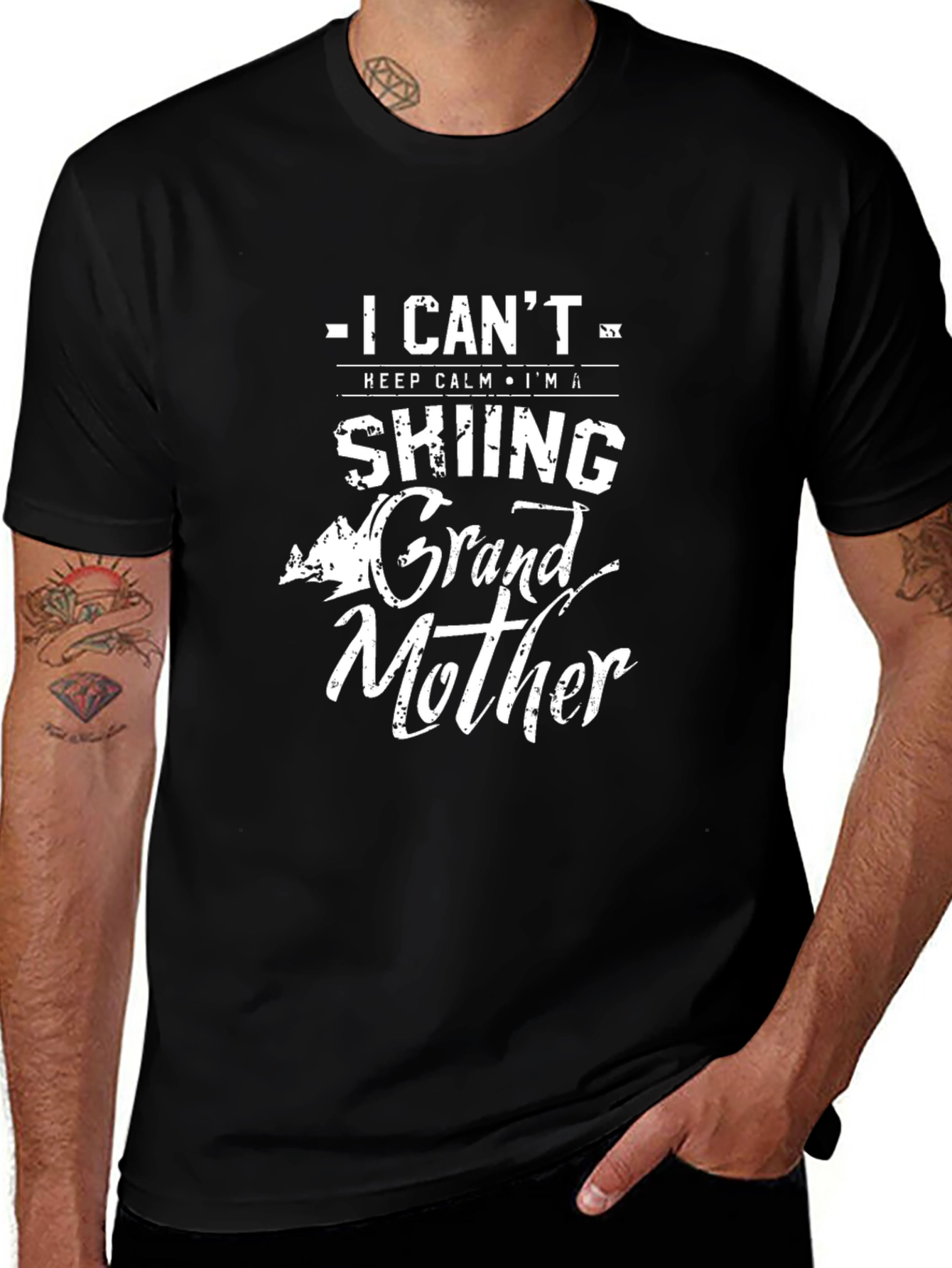 Skiing Grandmother T-Shirt - I Cant Keep Calm