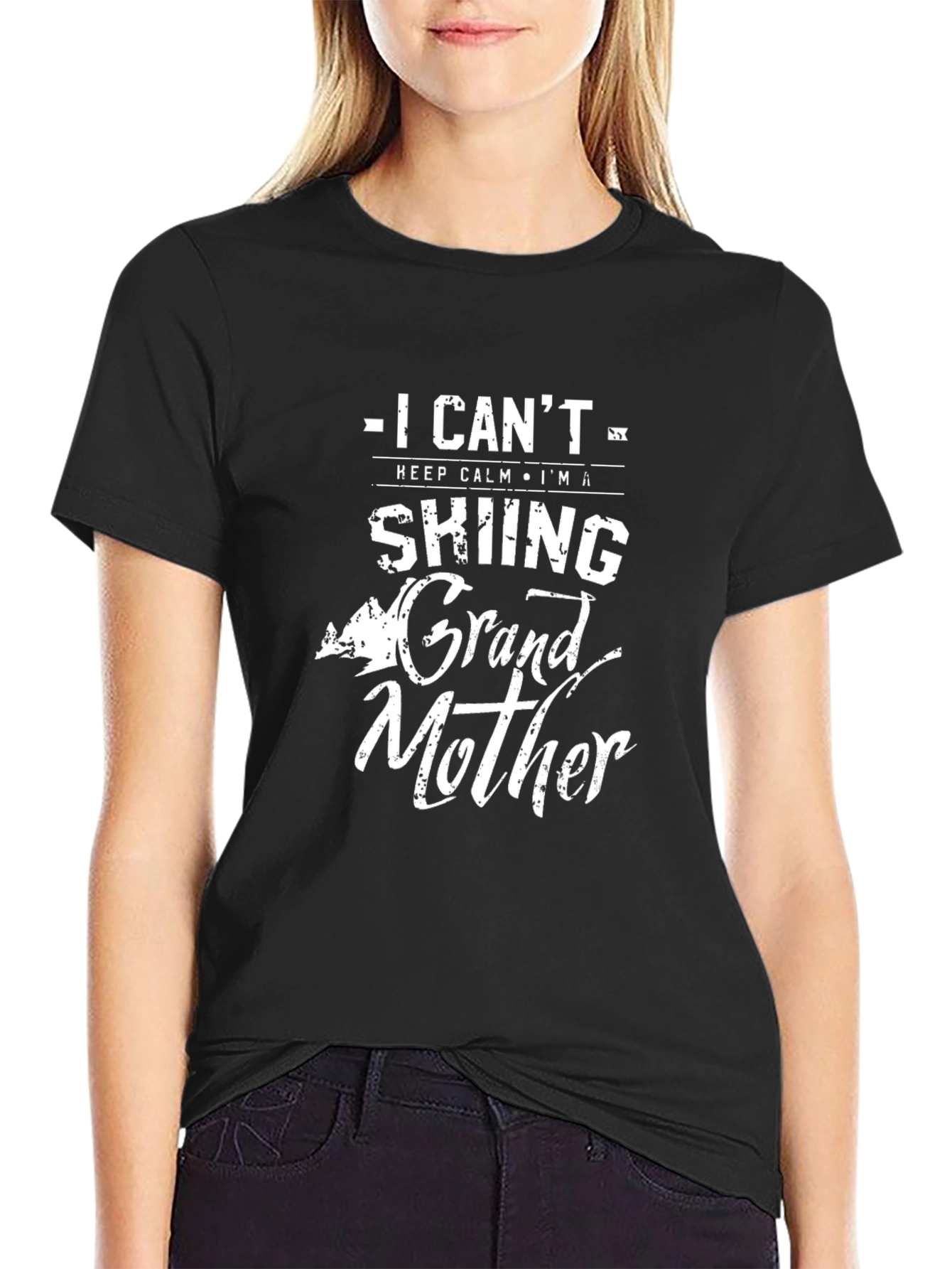Skiing Grandmother T-Shirt - I Cant Keep Calm